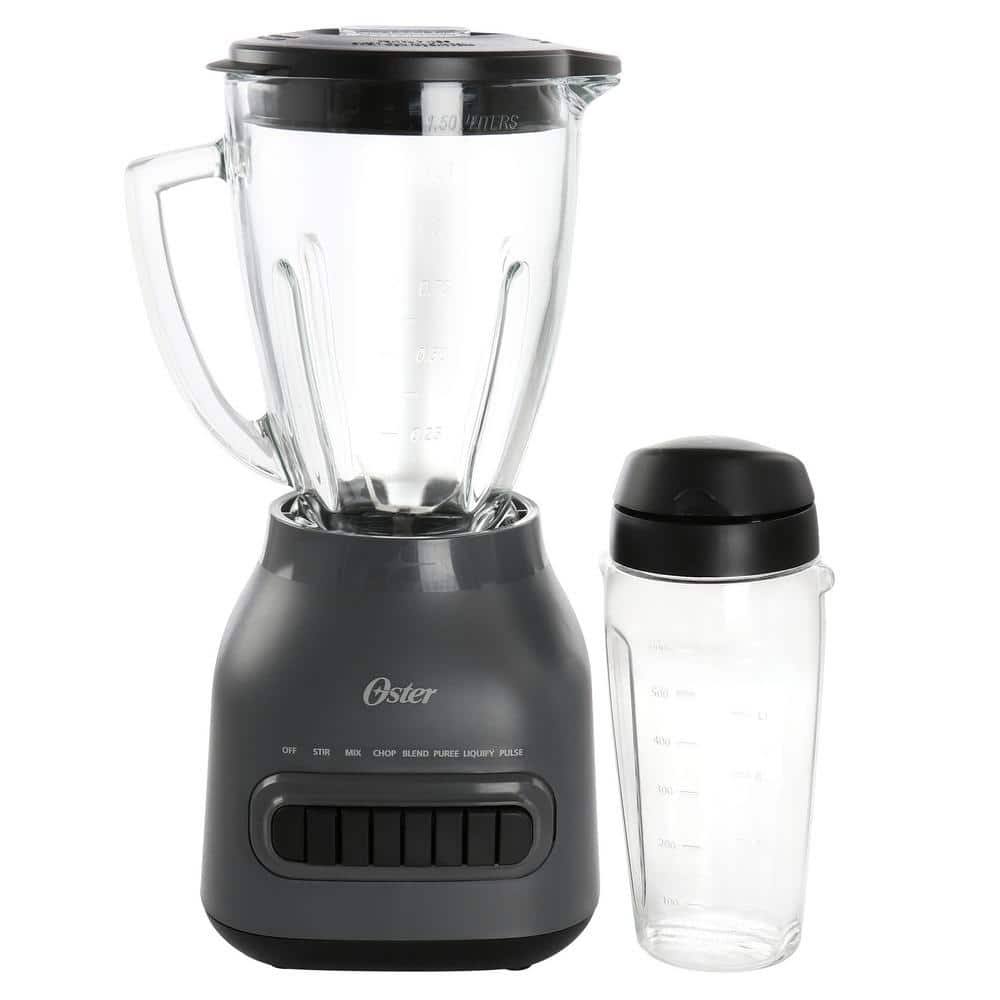Oster Easy to Clean 48 oz. 8-Speed Grey 700-Watts Blender with 20 oz.