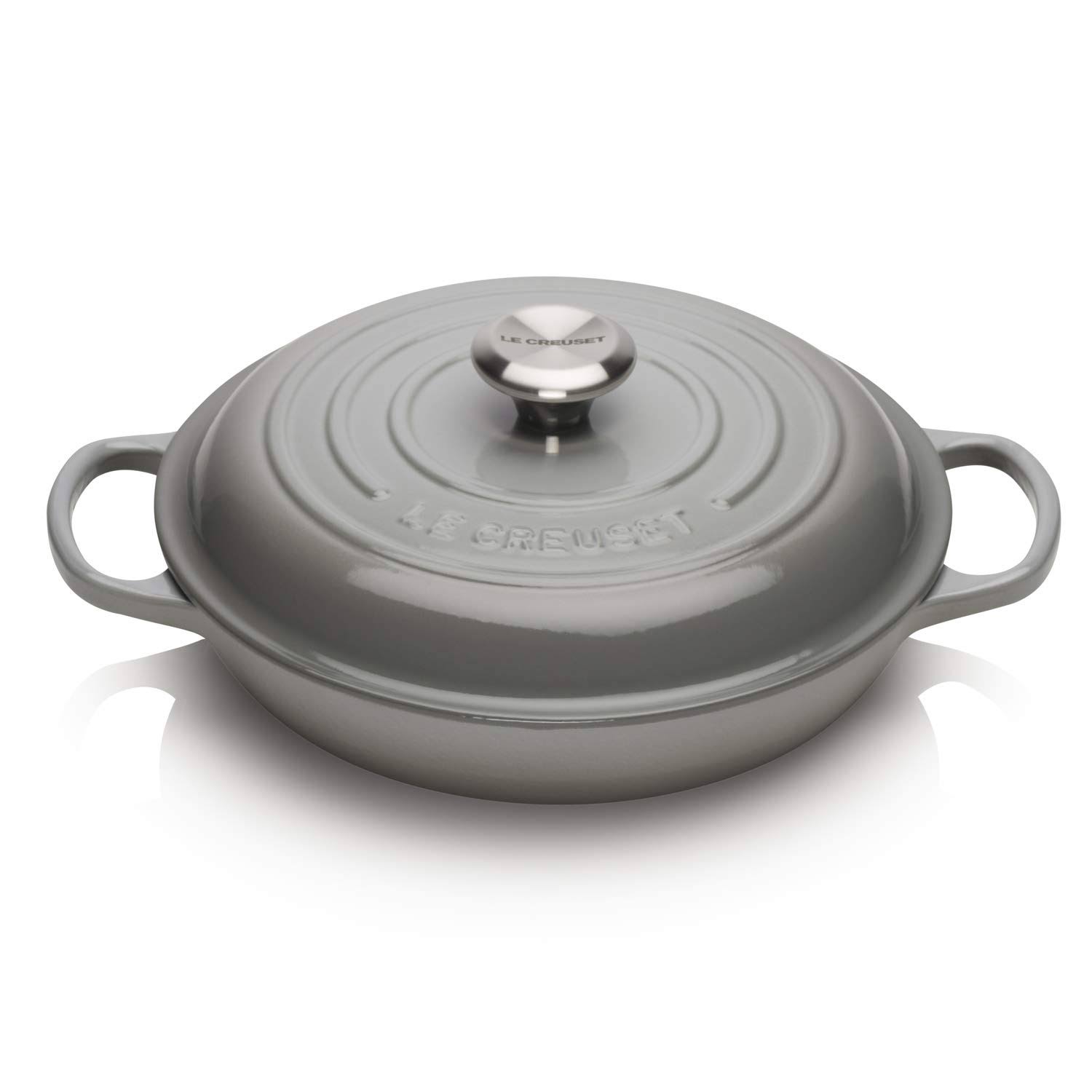Le Creuset Signature Enameled Cast Iron Braiser, 2 1/4-Qt., French Grey | Williams Sonoma