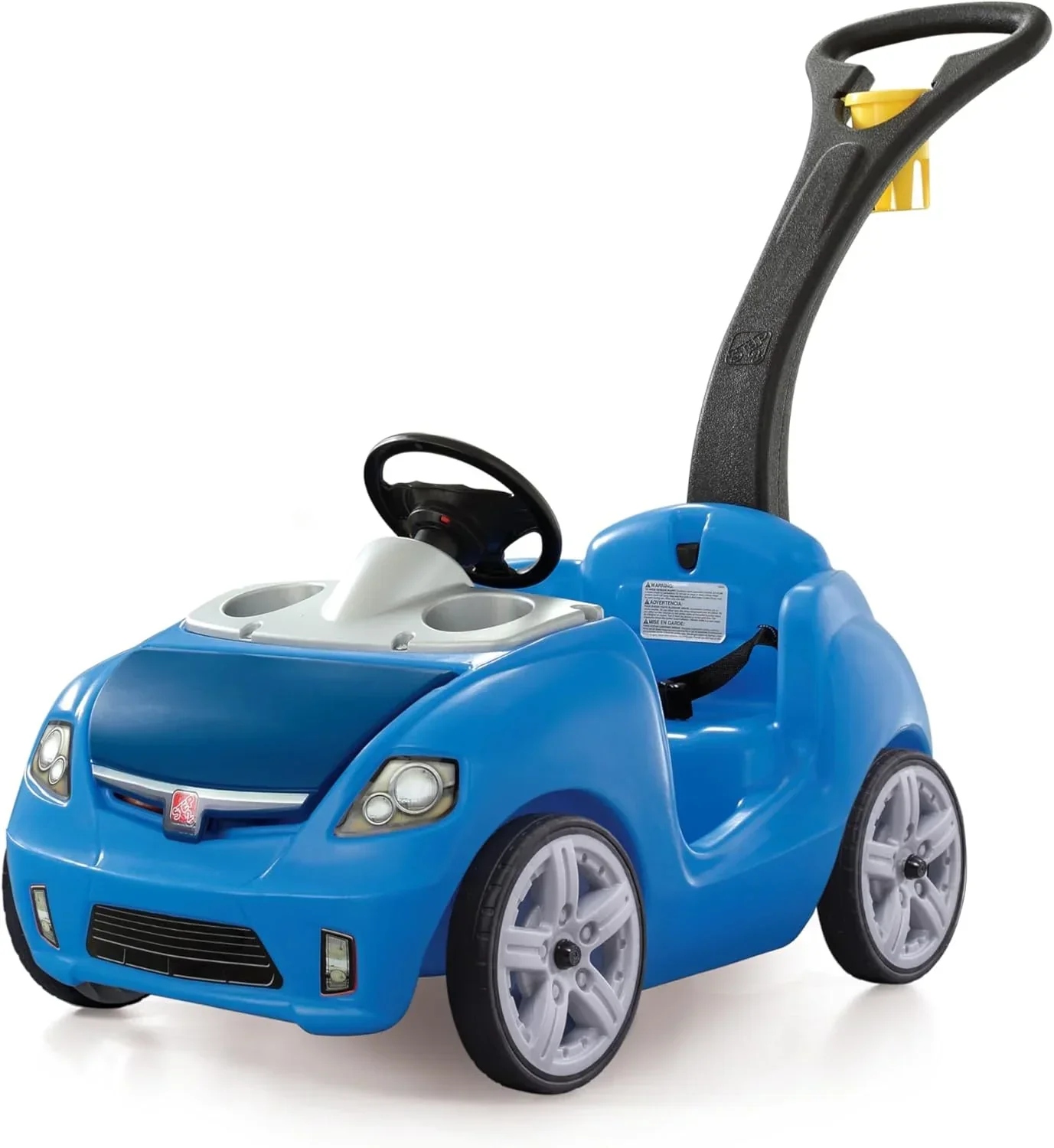 Voiture électrique Step2 Whisper Ride II rose avec ceinture de sécurité incluse et rangement facile.