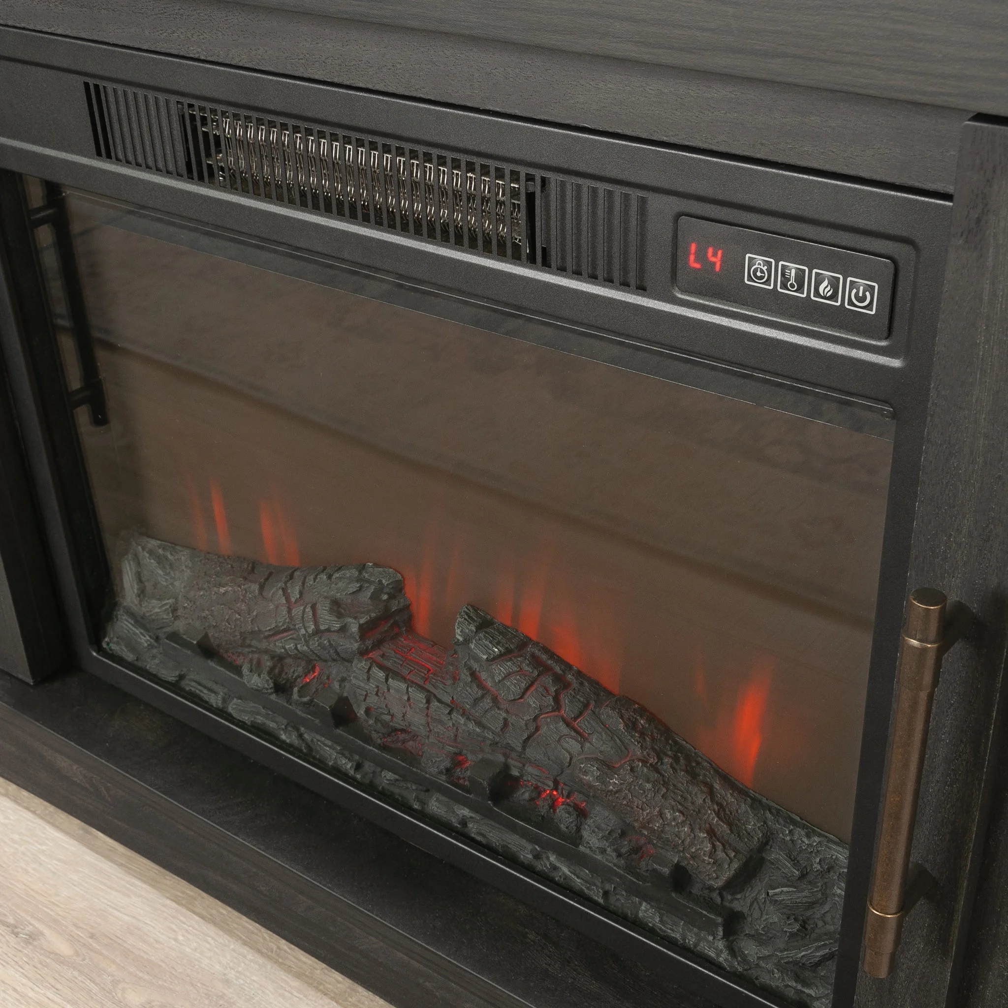 Entertainment/Fireplace TV Stand for TV's up to 50", Black Finish - Image 5