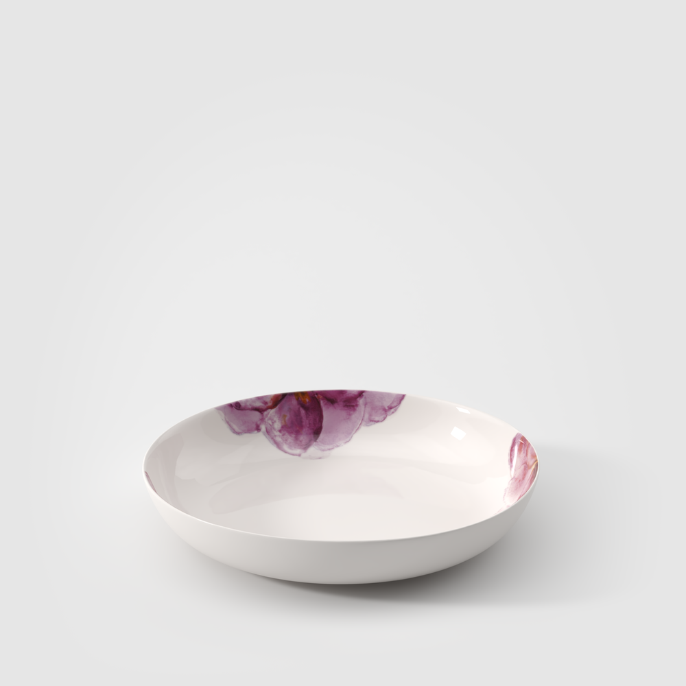 Rose Garden Serving Bowl - Multi-colored, 115 oz, Premium Porcelain