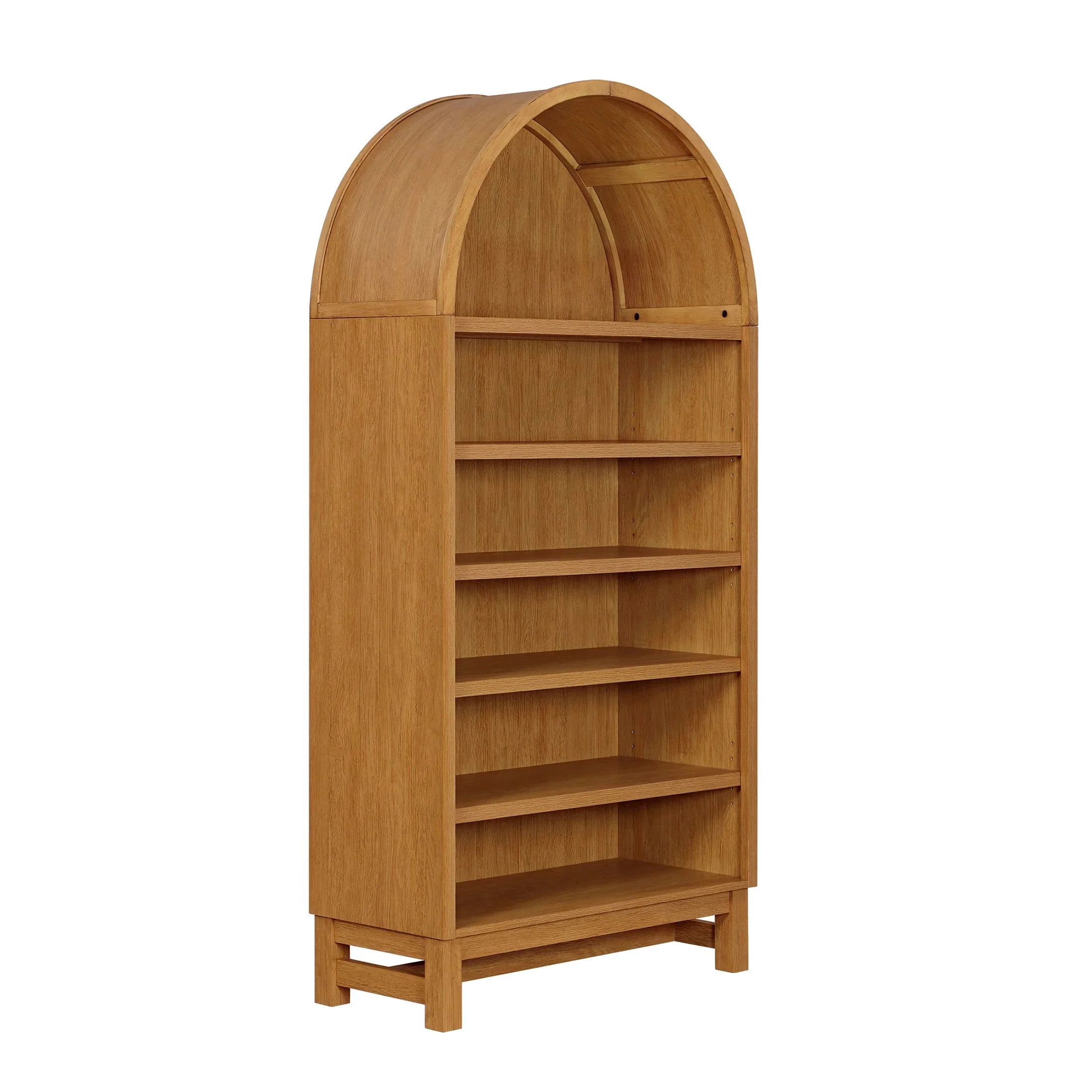 Better Homes & Gardens Juliet Open Arch Bookcase, Rich Black and Light Honey
