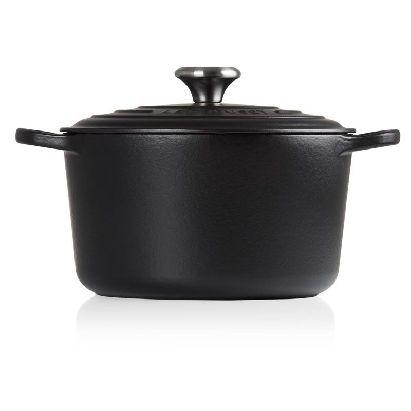 Rund støpejernsgryte 5L/24 cm matte black