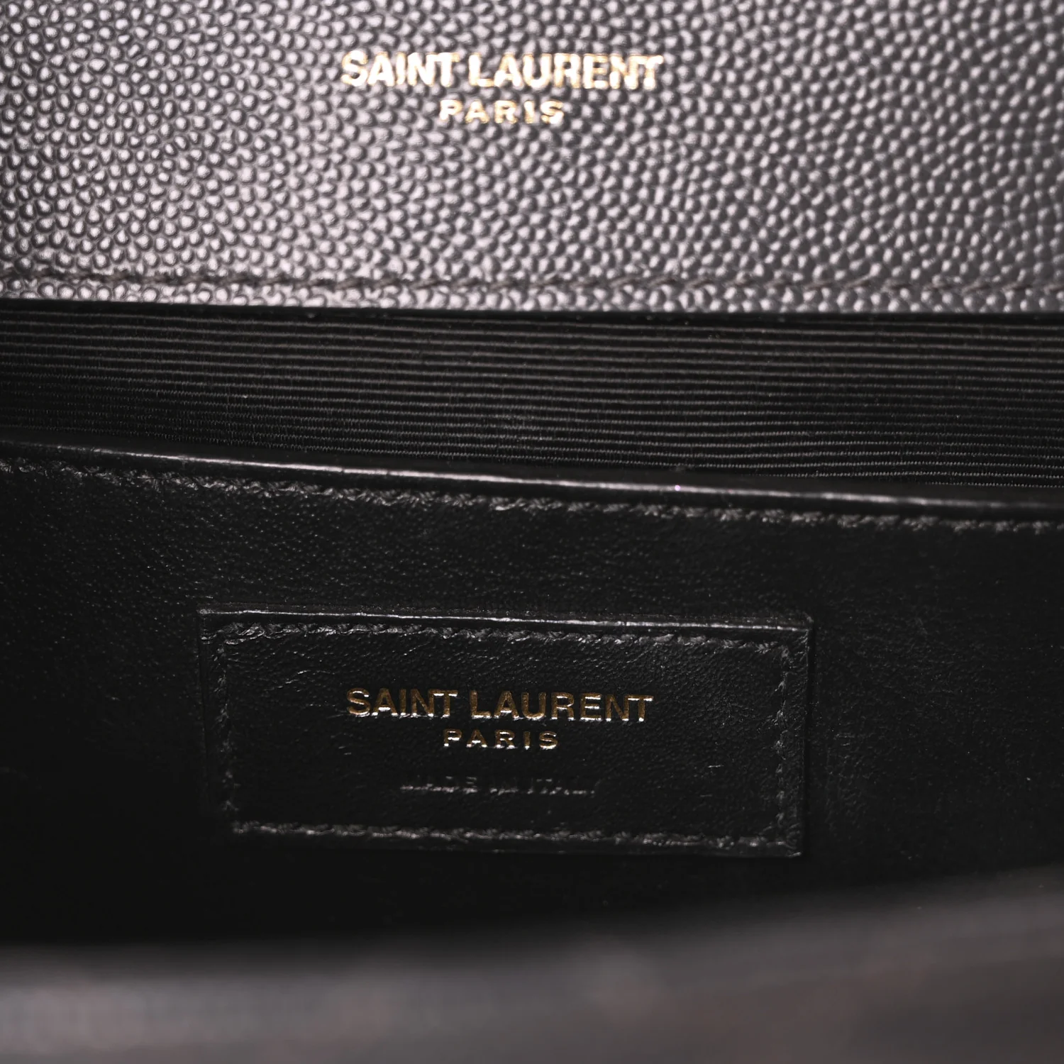 Grain De Poudre Textured Mixed Matelasse Triquilt Medium Monogram Satchel Dark Smog