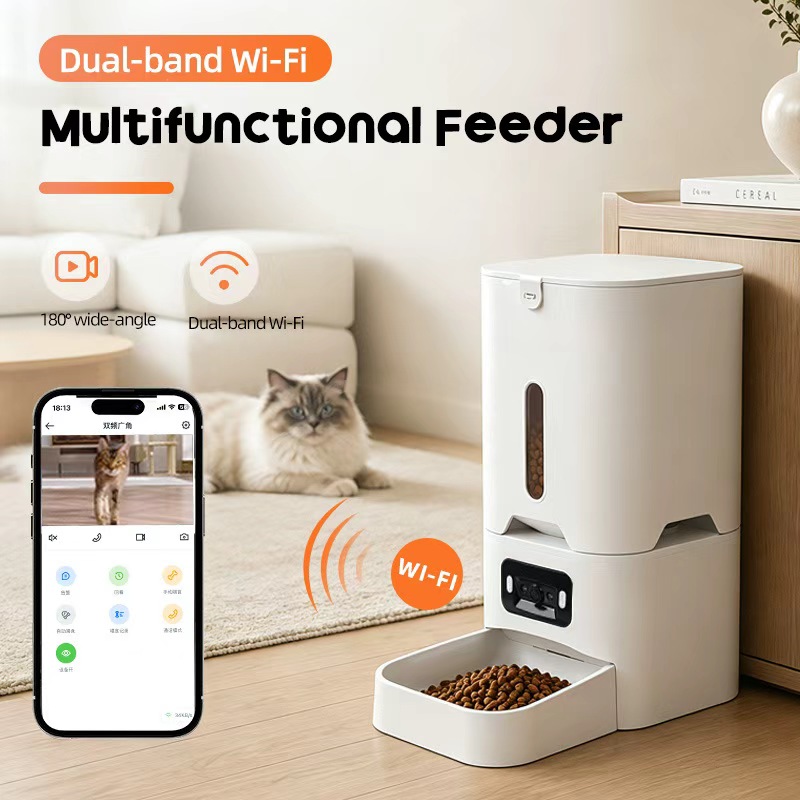 Automatic Smart Pet Feeder with Camera Comedero Automatico Para Mascotas  7L Timed Cat Food Dispenser