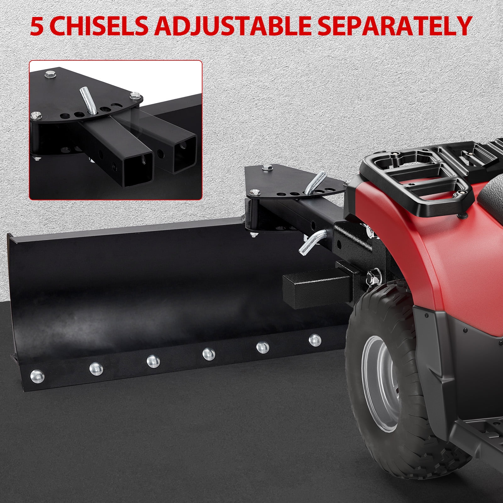 ATV/UTV 3 - Position Blade, Impact Implements Scrape Blade, 5 Adjustable Angles, Universal Compatibility with 2