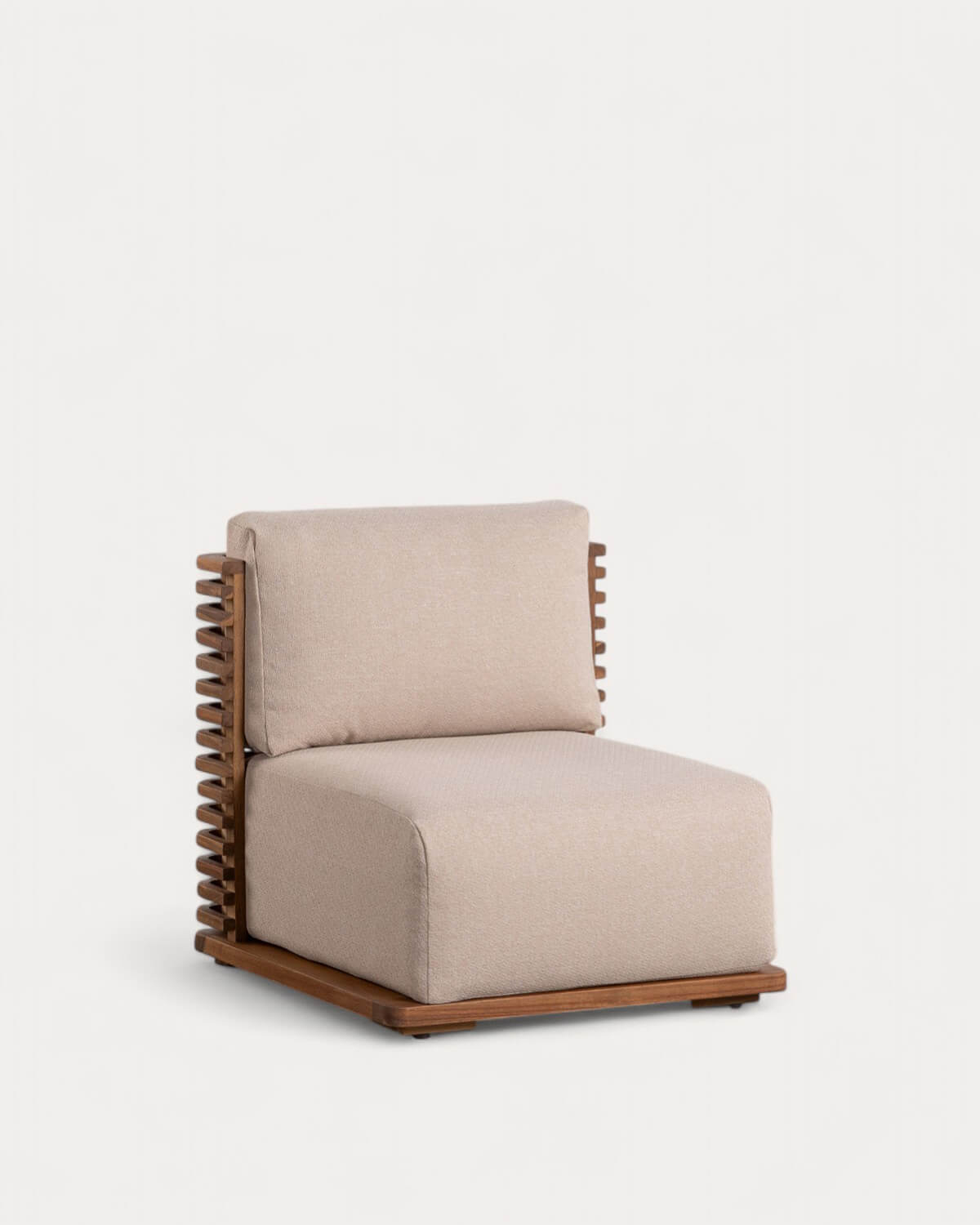 Hazan - Pack 2 Sillones de Jardín de Madera de Acacia con Cojines de Tela Hazan