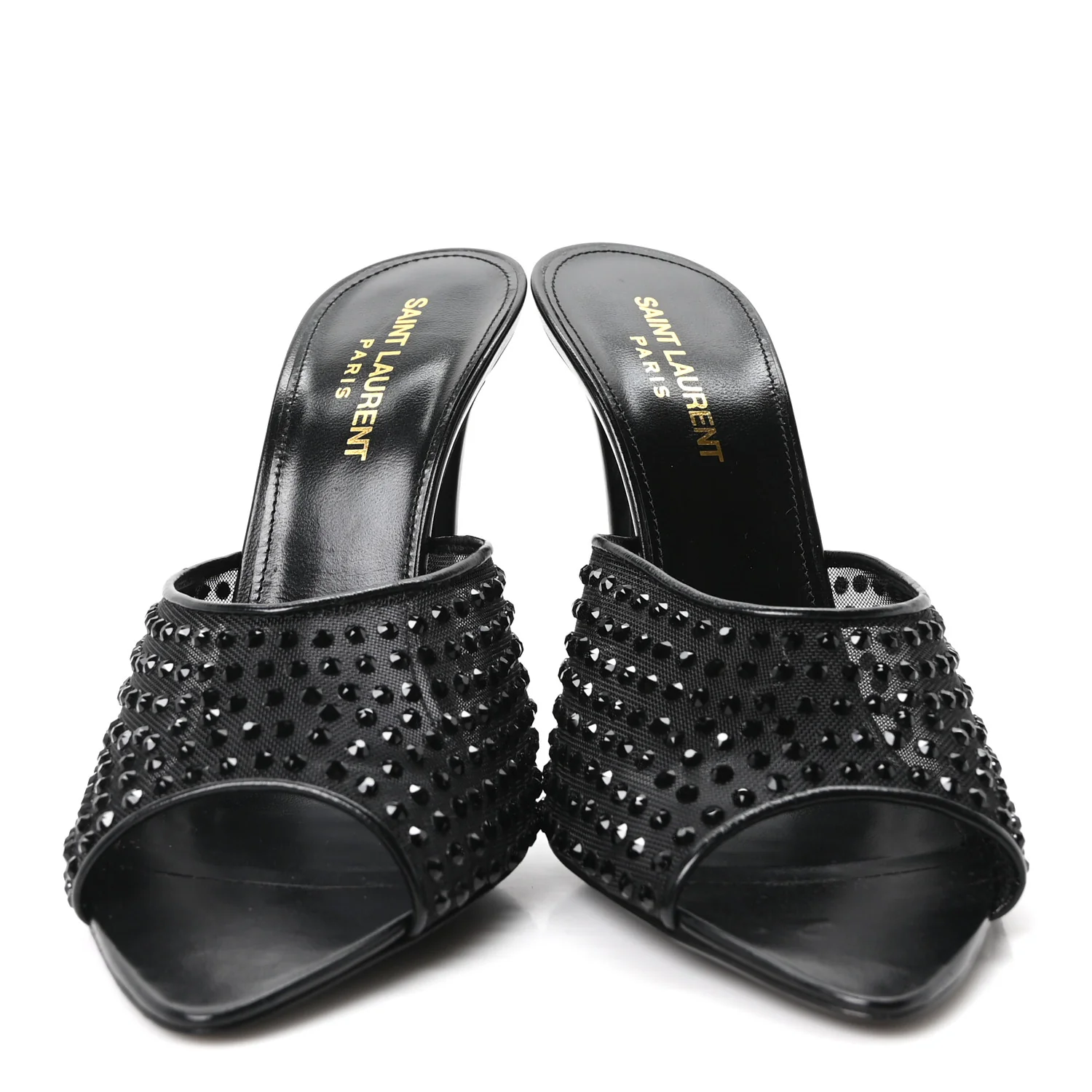 Tulle Strass Gippy 110 Mule Sandals 38 Black