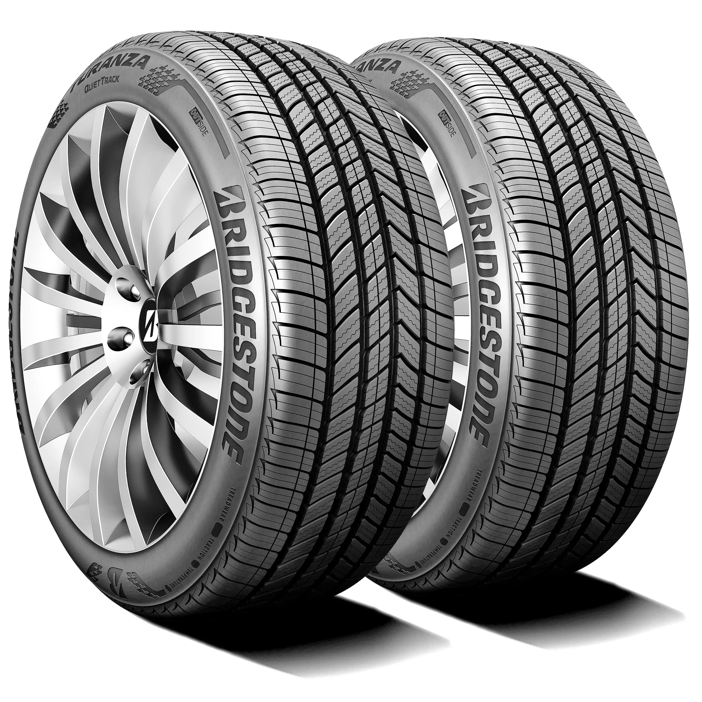 Set of 4 Bridgestone Turanza Quiettrack 215/55R17 94V a/S All-Season Tires