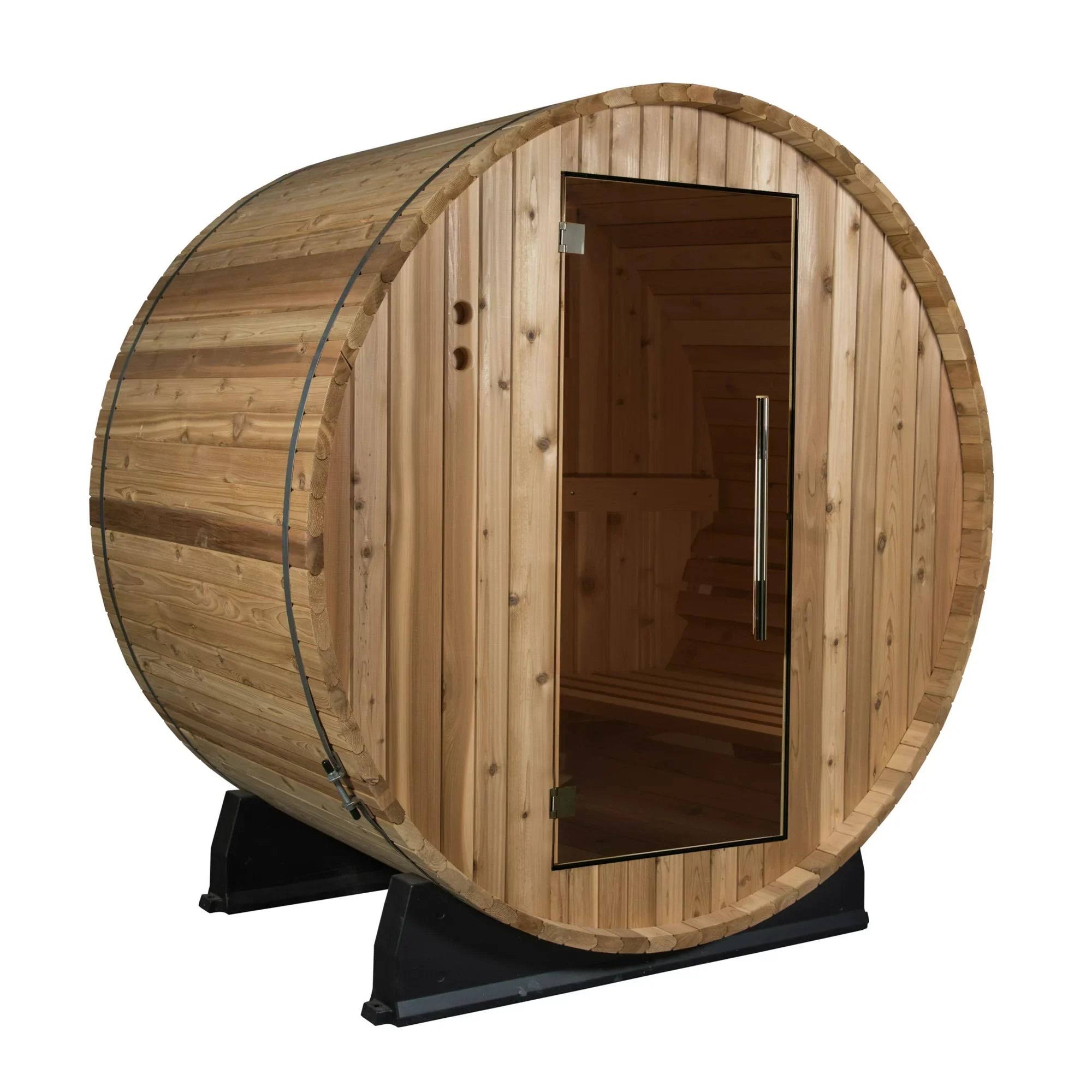 Almost Heaven Saunas Salem 2 Person Barrel Sauna in Fir