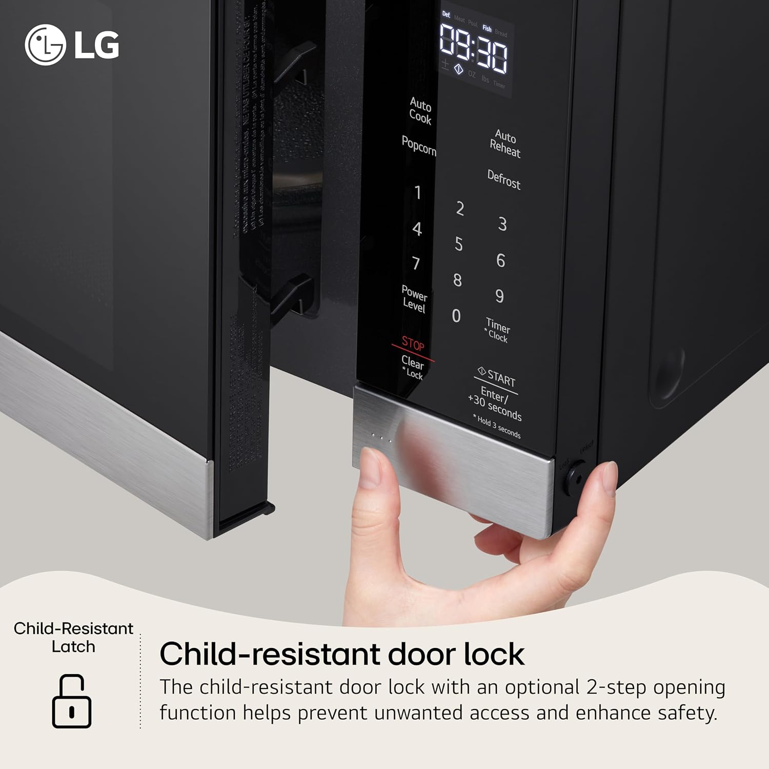 LG Countertop Microwave, 0.9 cuft., Stainless Steel, 18.75x14x10.69 Inch, Smart Inverter, NeoChef, 1000 Watts