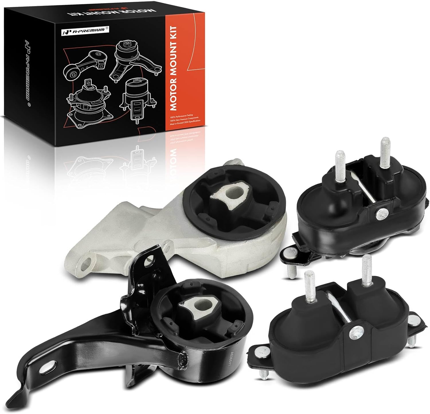 A-Premium 4PCS Engine Motor Mount and Transmission Mount Set Compatible with Chevrolet Malibu 2004-2007 & Pontiac G6 2005-2007 & Saturn Aura 2007-2008  V6 3.5L  Automatic Transmission