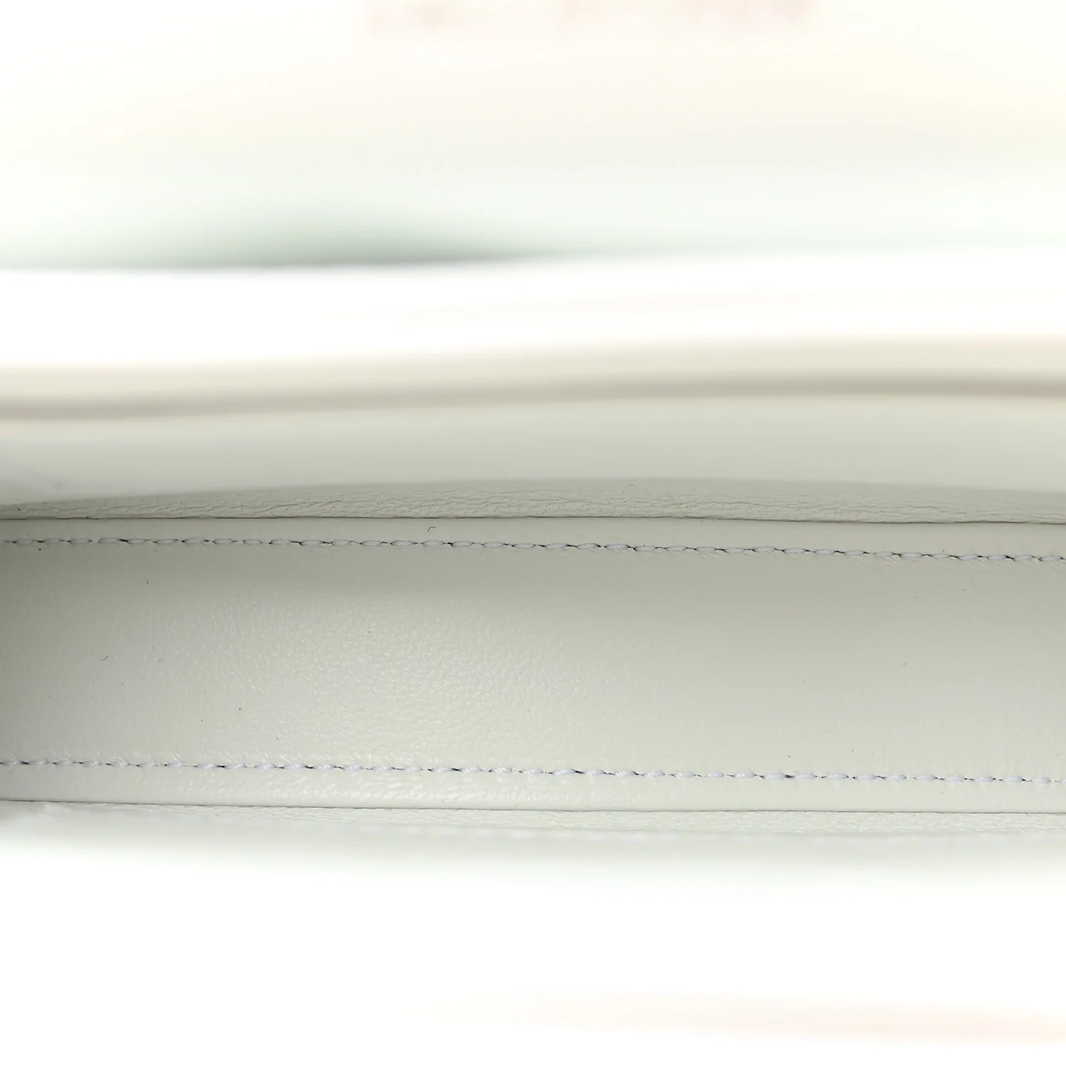 Crushed Calfskin Quilted Small Crush Chain Bag Optic White