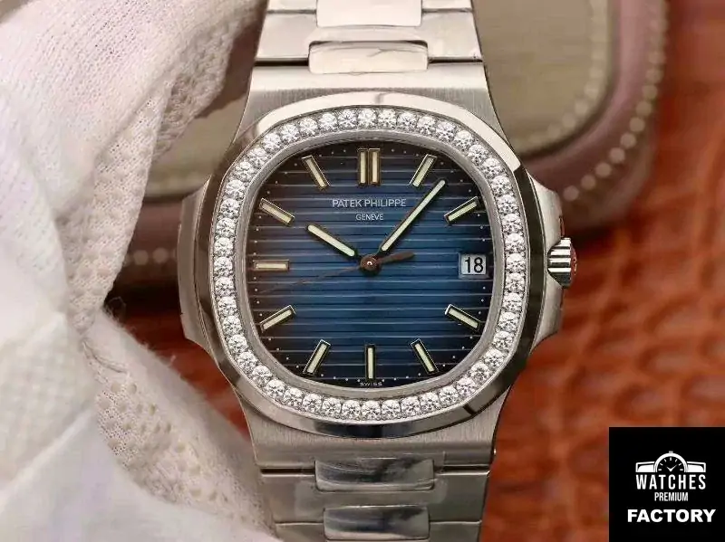 Patek Philippe Nautilus 5711 PF Factory Diamond Bezel Blue Dial