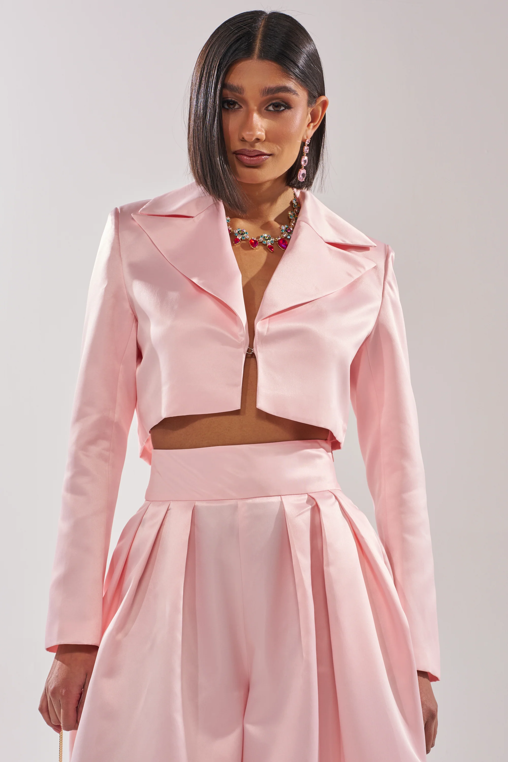 LILA SATIN BLAZER - Akira Store