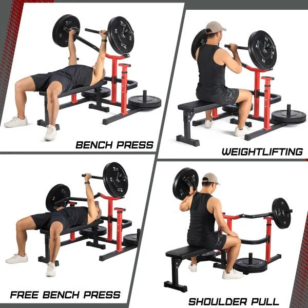 Chest Press Machine, 1050LBS Capacity, Independent Converging Arms, Weight Bench Press with Adjustable Flat Bench for Upper Body Workouts,…