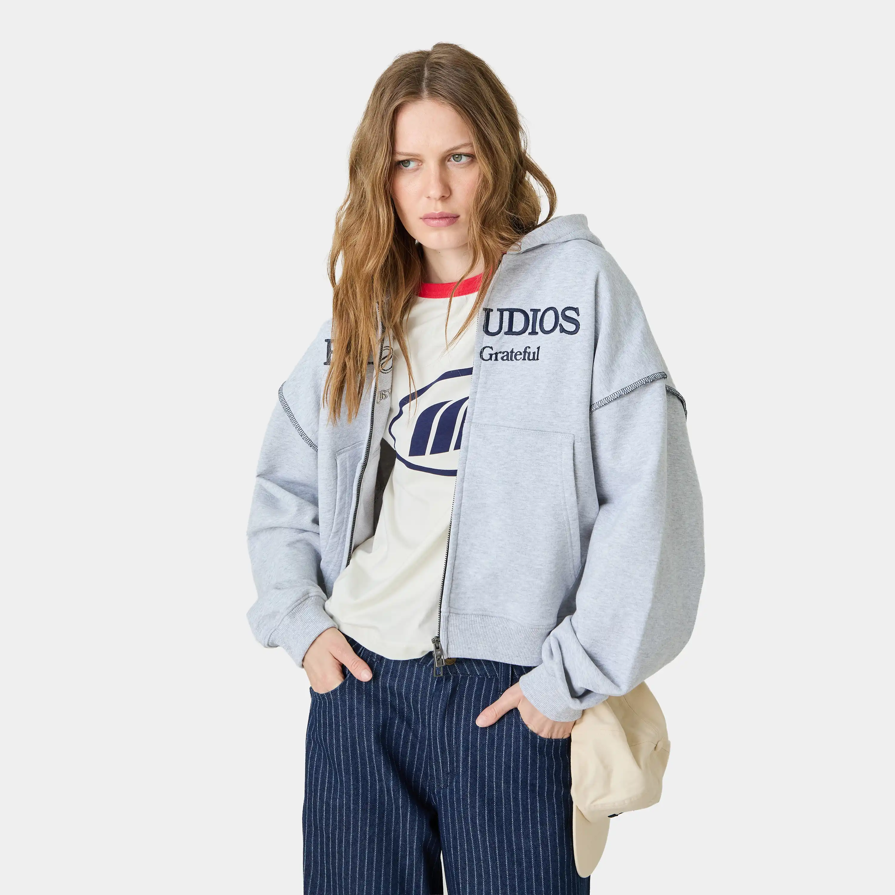 Capri Heather Grey Full Zip