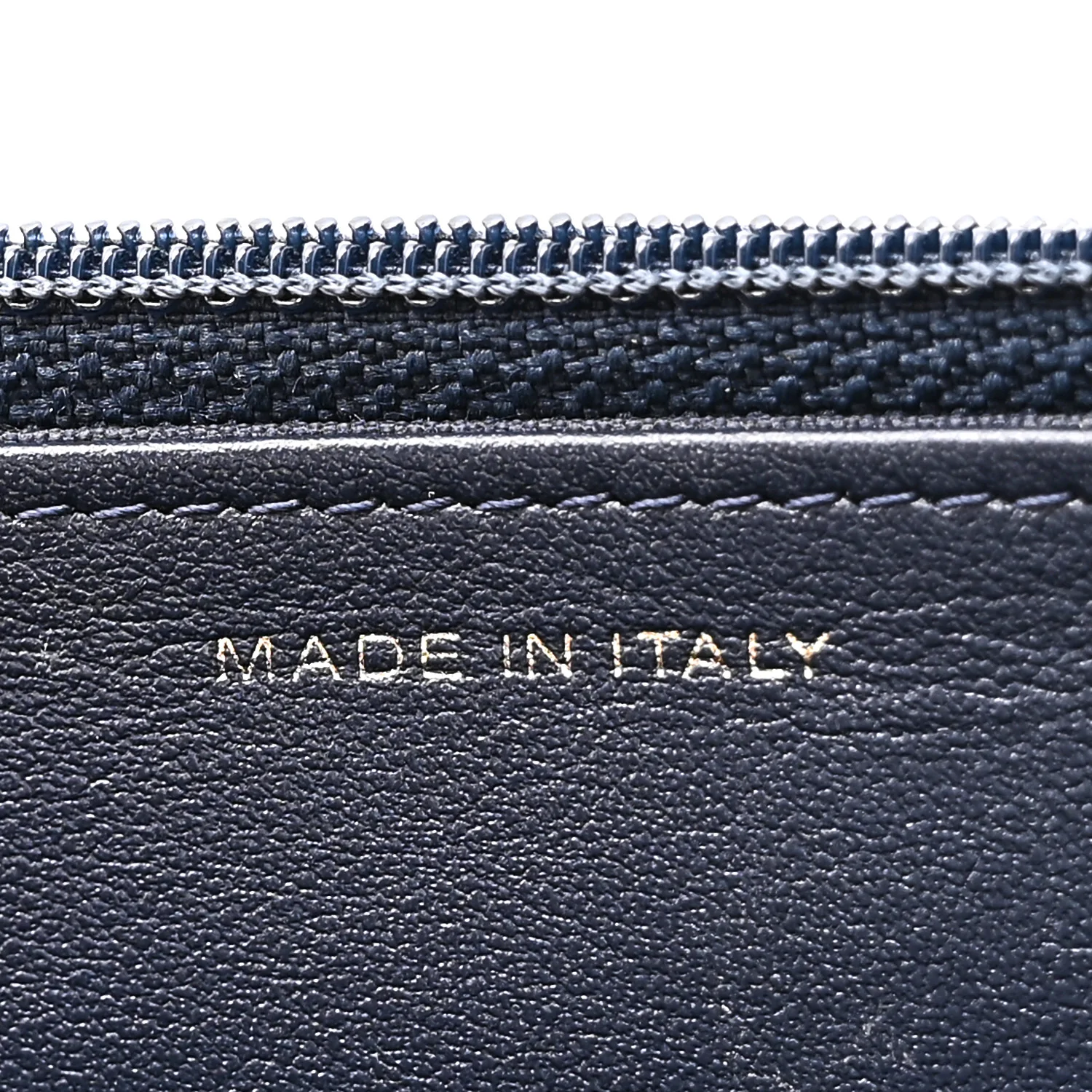 Lambskin Quilted Wallet On Chain WOC Navy