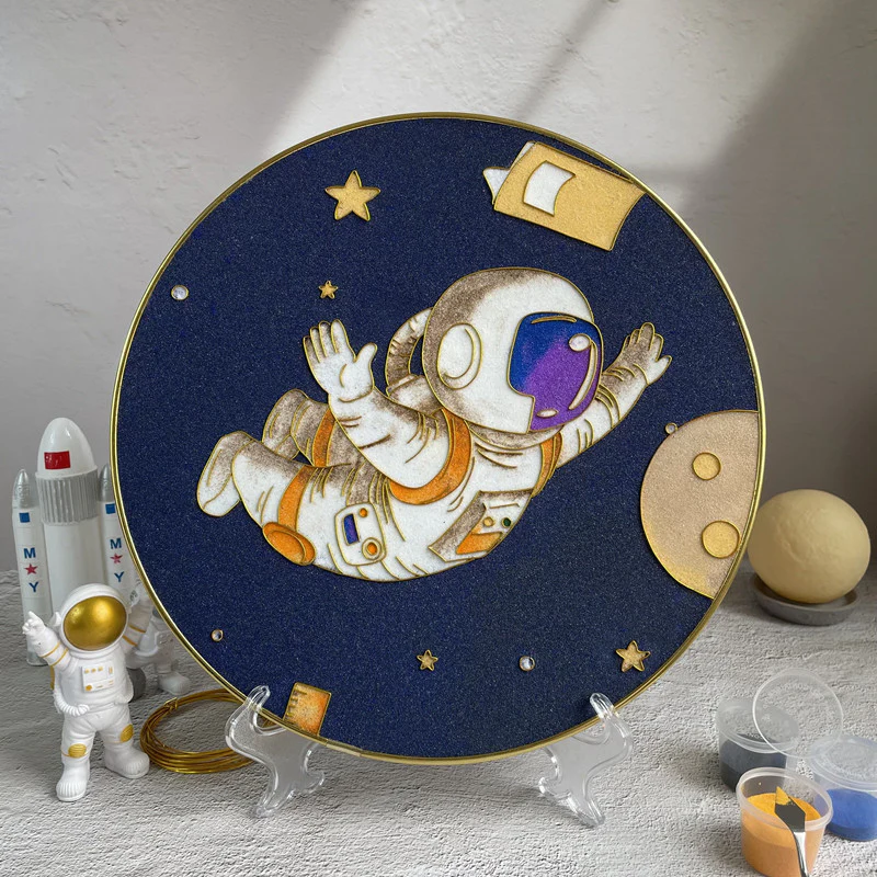 Astronaut,Beginner Cloisonné Enamel DIY Kit, with Tutorial& All Tools
