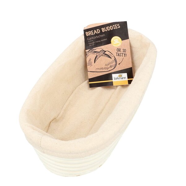 Bread Buddies hevekurv avlang med bomullsklut 30x14 cm