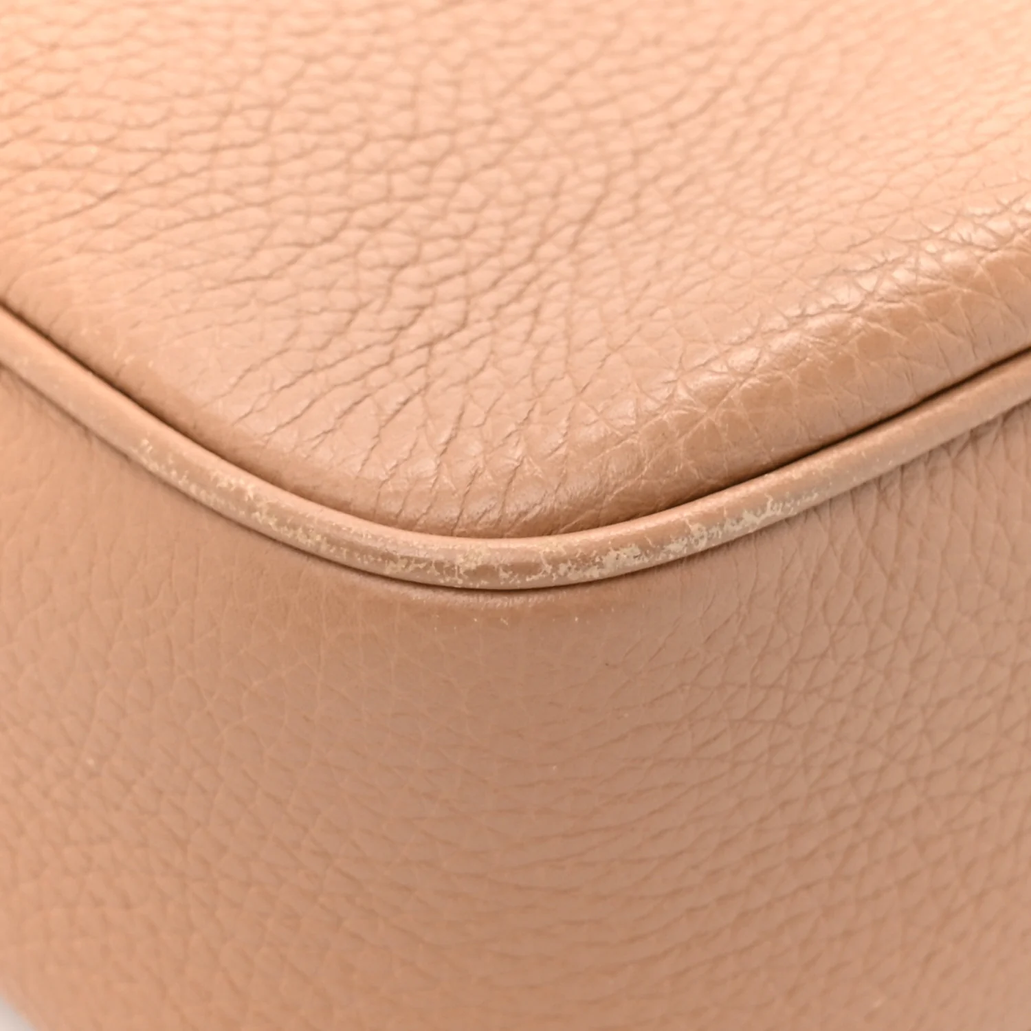 Pebbled Calfskin Small Soho Disco Bag Rose Beige