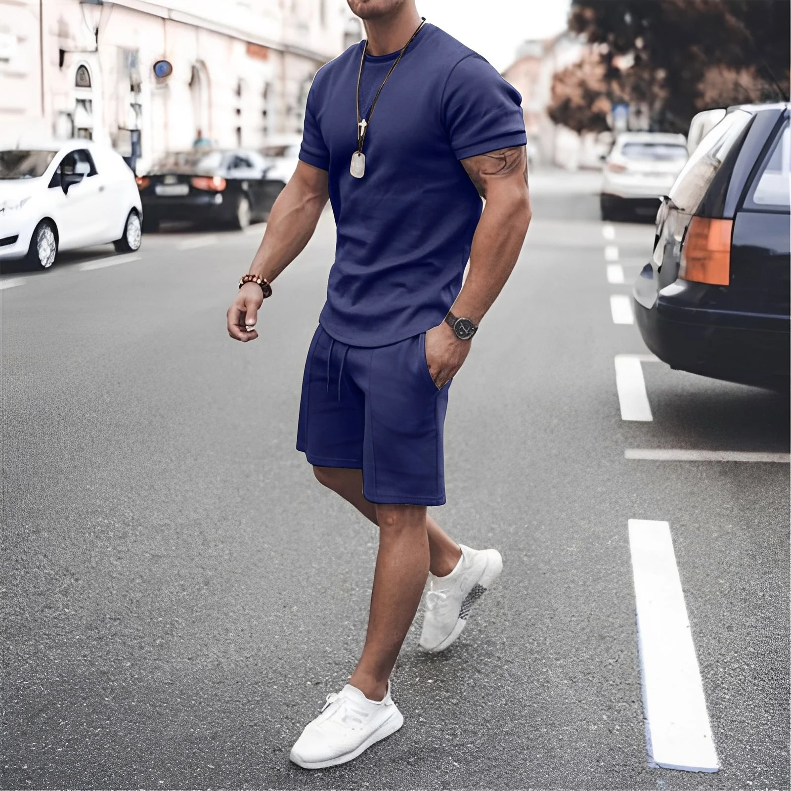 Stevie - Ensemble Deux Pièces Homme - pour Tenue de Loisirs Décontractée
