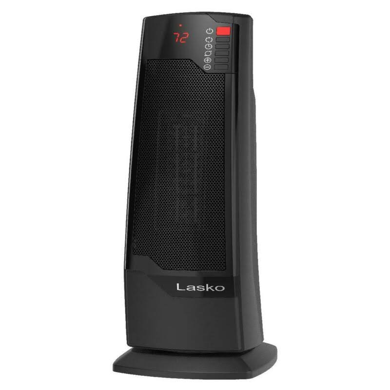Lasko 1500W Ceramic Tower Space Heater with Remote CT22835 Black