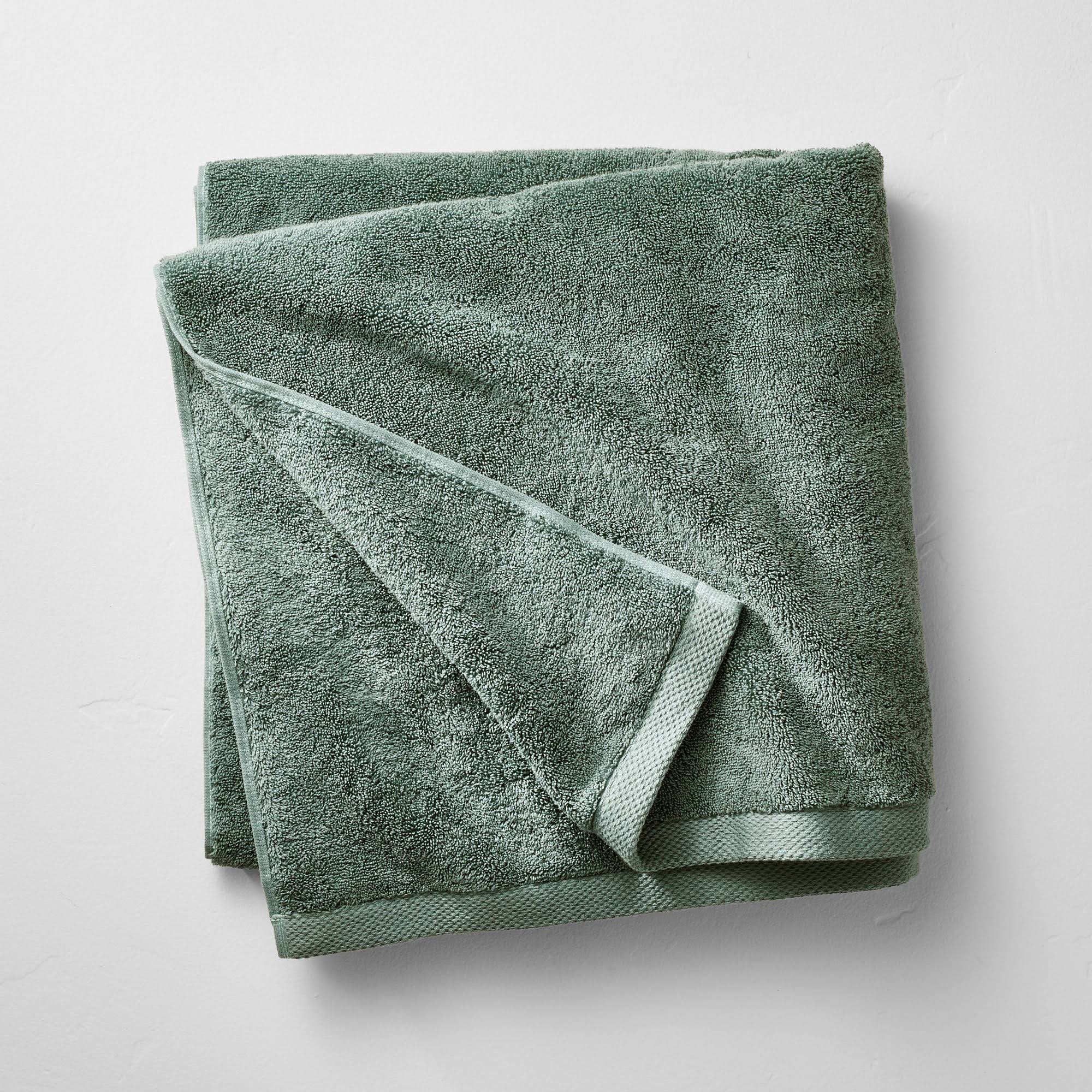 Organic Bath Sheet Dark Teal Blue - Casaluna