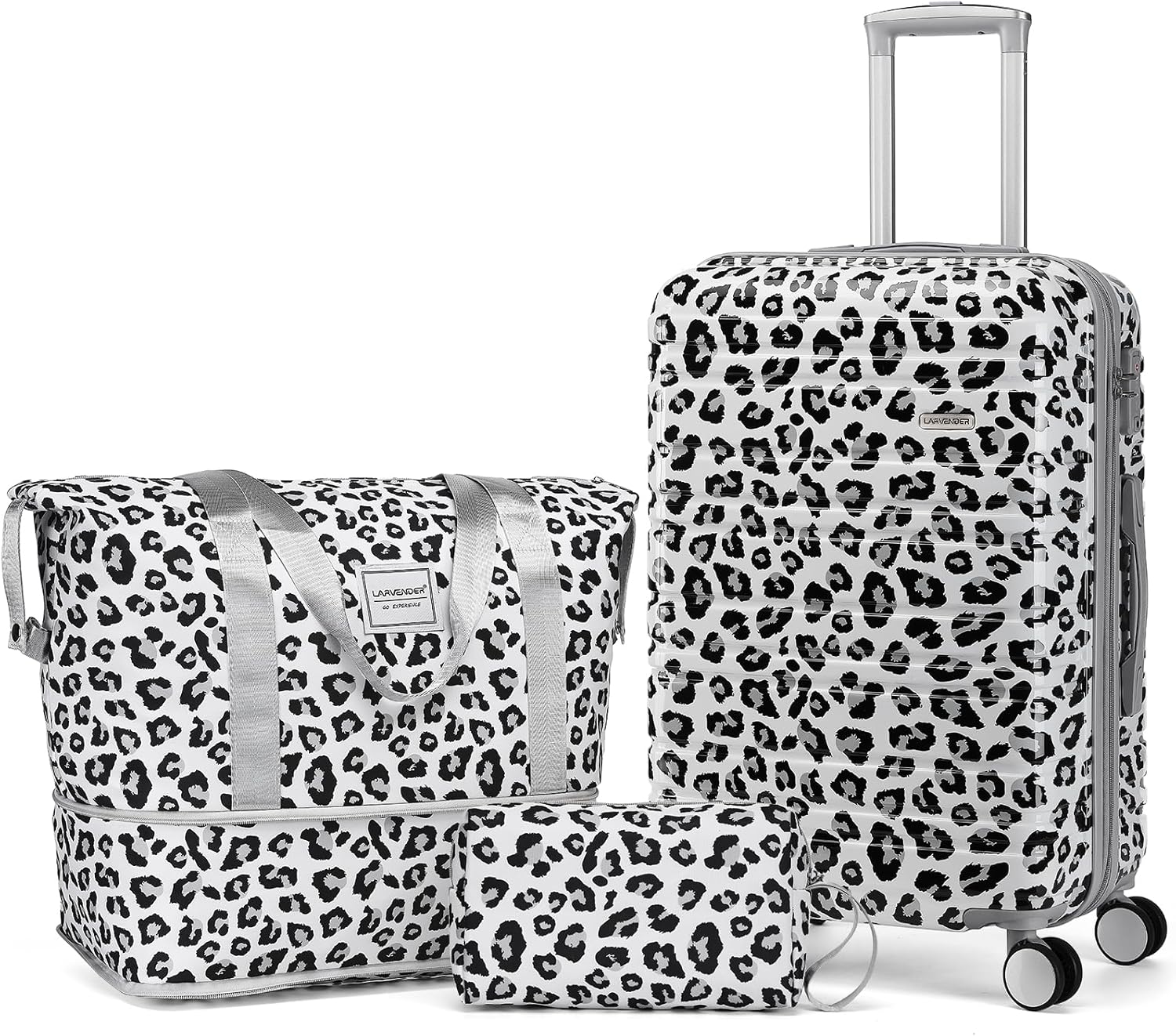 Ensemble de 6 valises, ensemble de valises rigides extensibles avec roulettes multidirectionnelles, ensemble de bagages à roulettes légers