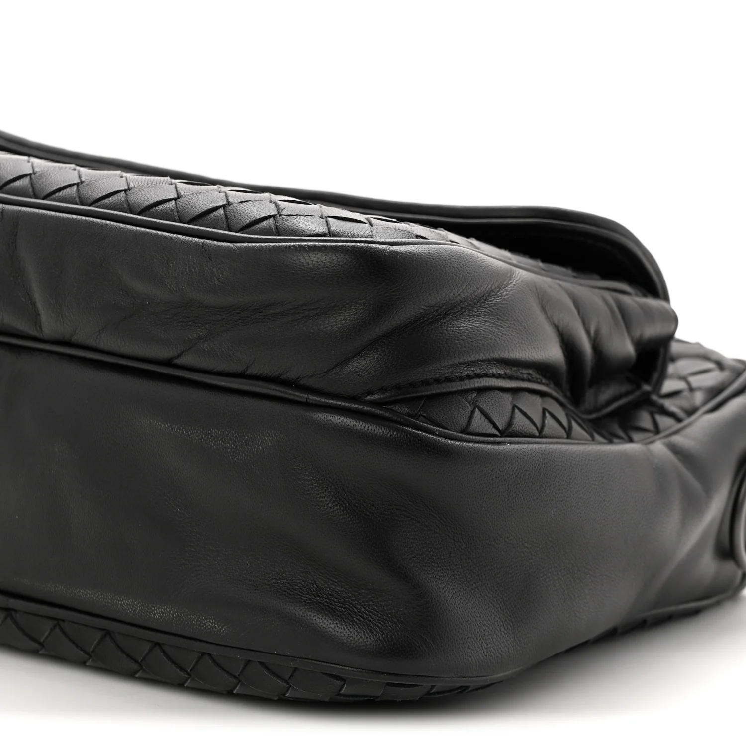 Nappa Intrecciato Messenger Bag Black
