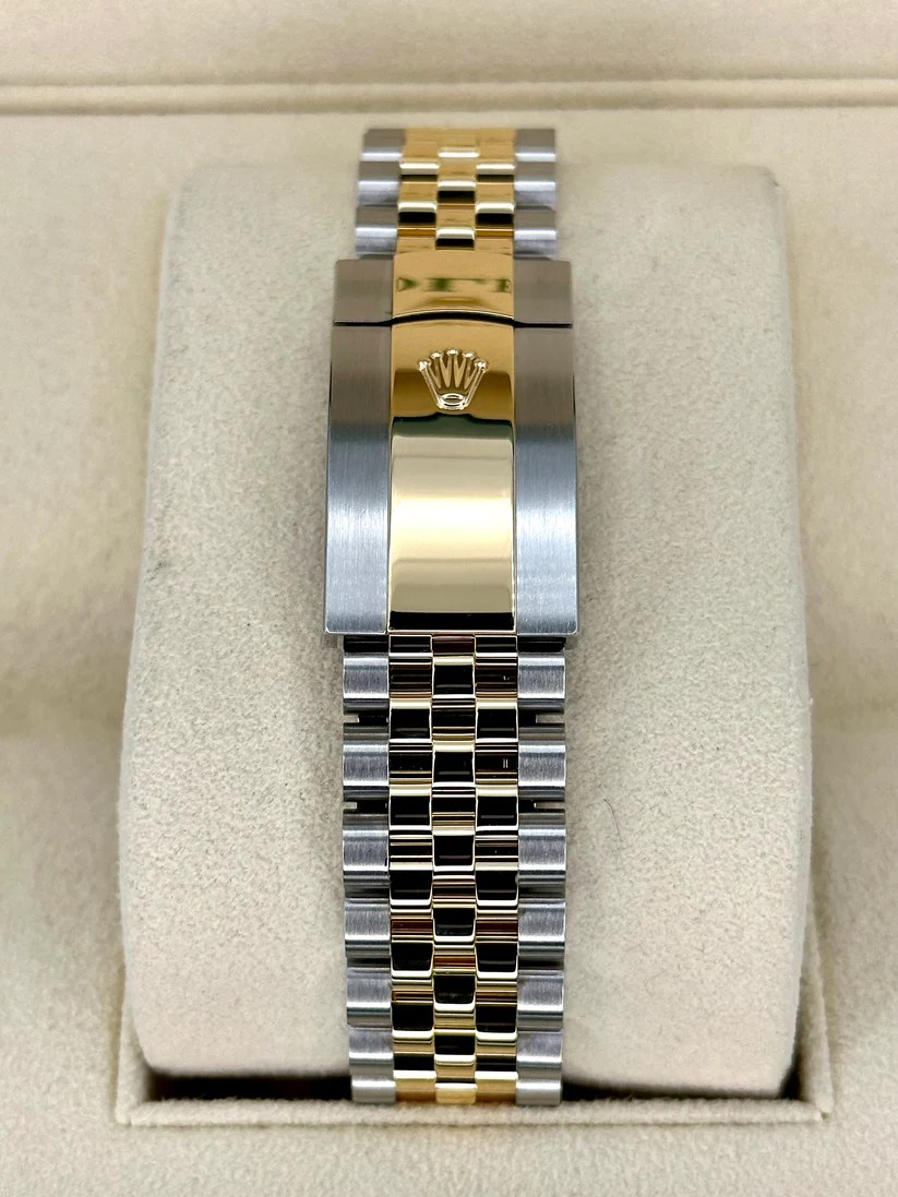 [Super Clone]RLX  Datejust 41mm Two-Tone Yellow Gold Fluted Bezel Black Index Dial Jubilee - 126333-0014