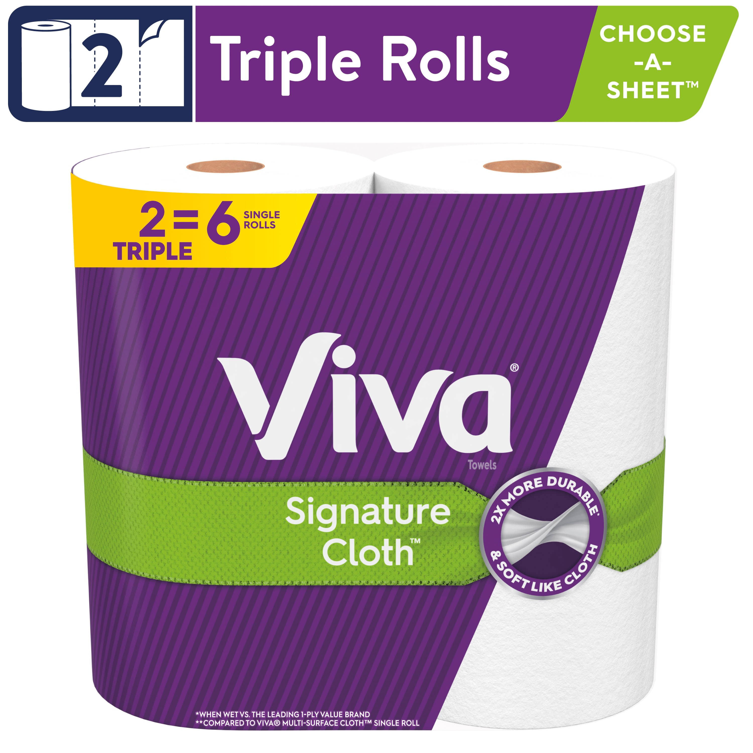 Viva Signature Cloth Choose-A-Sheet Paper Towels - 2 Triple Rolls