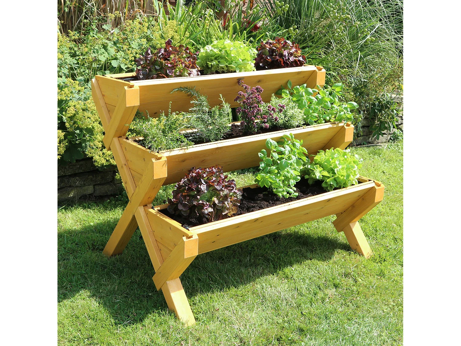 HABAU Jardinire surleve sur pieds Trio