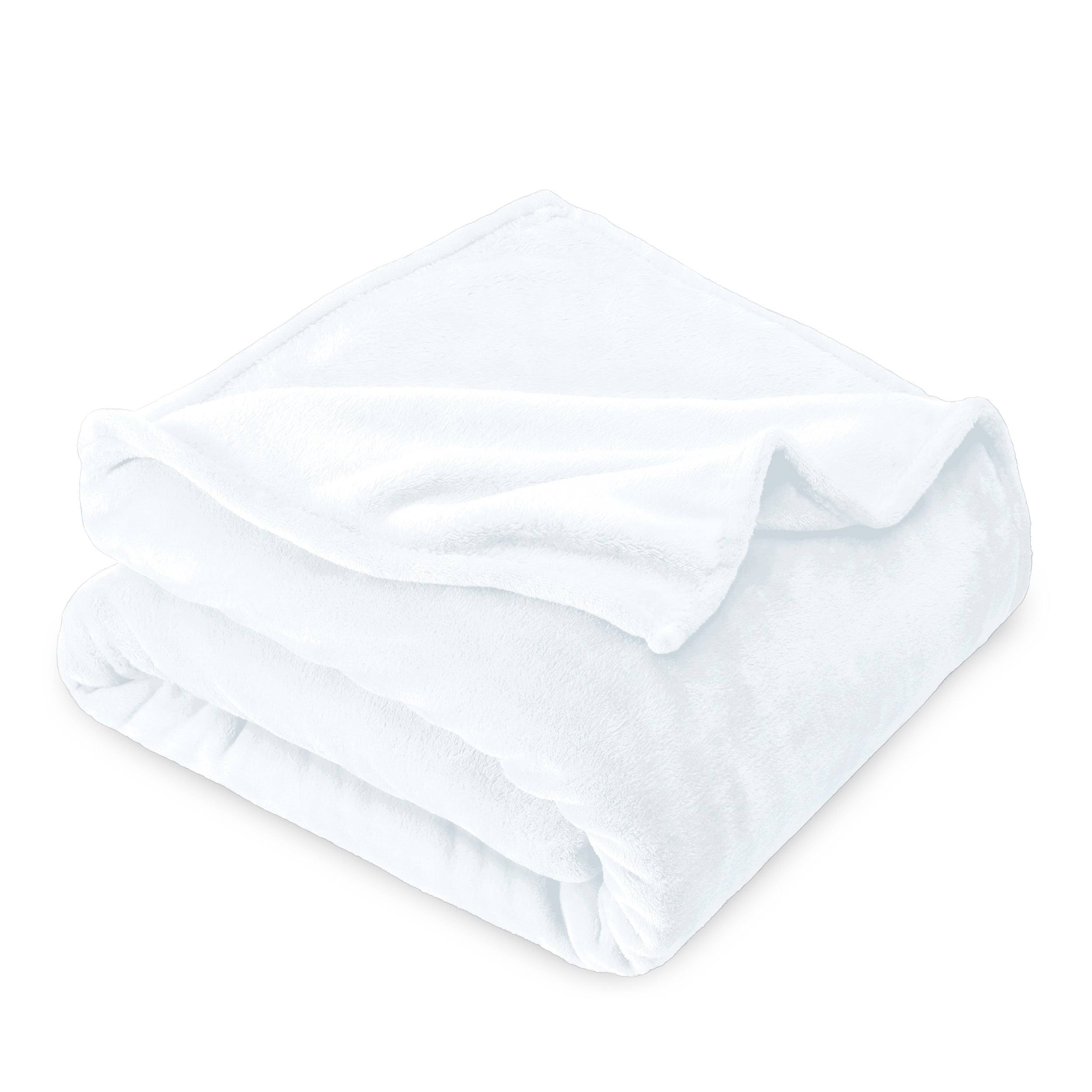 Bare Home Ultra Soft Microplush Fleece Blanket (King, White)
