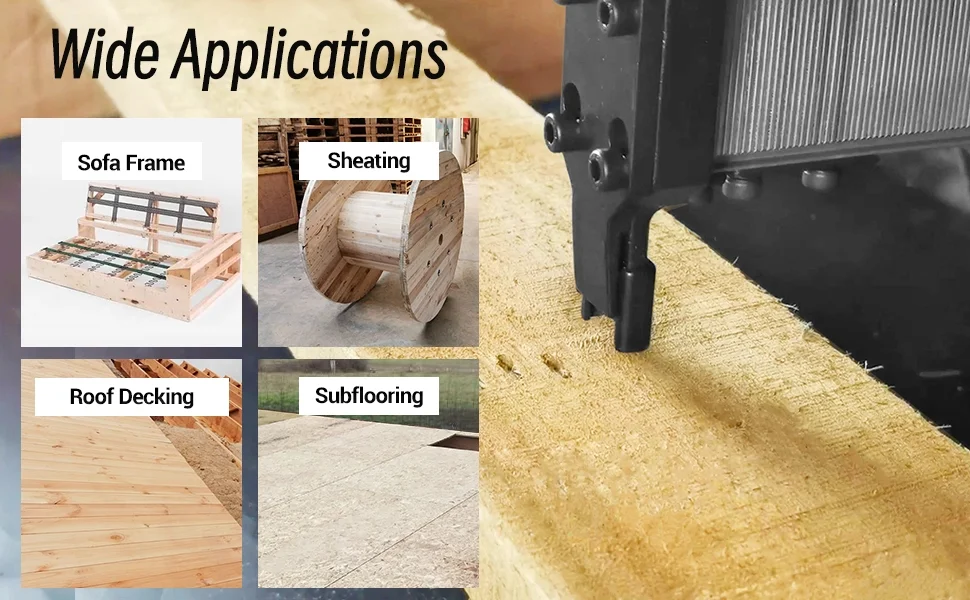 meite N851F Pneumatic Staple Gun 16 Gauge 7/16 Crown Sequential Nailing, Uses 16 GA 7/16-Inch Staples (1-Inch to 2-Inch)