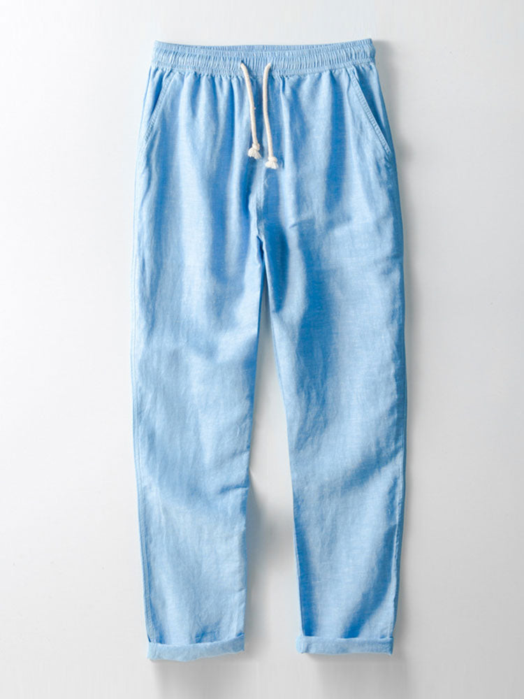 Pantalon droit en lin