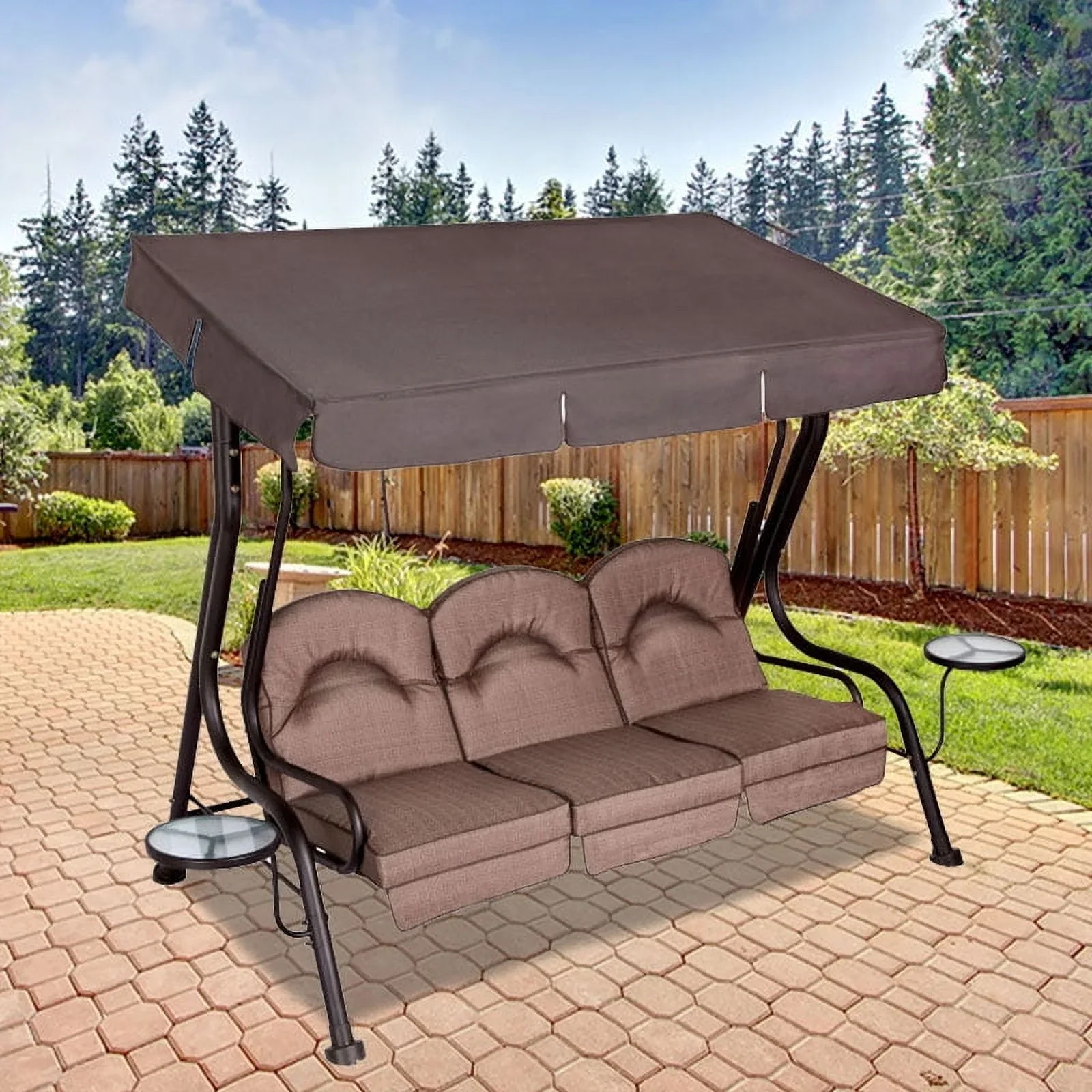Garden Winds Replacement Canopy Top Cover Only for Ace Deluxe 3 Person Swing - Will Only Fit Model 8329948 - REPLACEMENT CANOPY TOP COVER ONLY, METAL FRAME NOT INCLUDED
