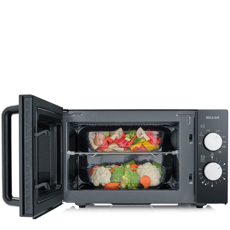Mikrobølgeovn MW7762 med glassbunn og grill 20L 800W