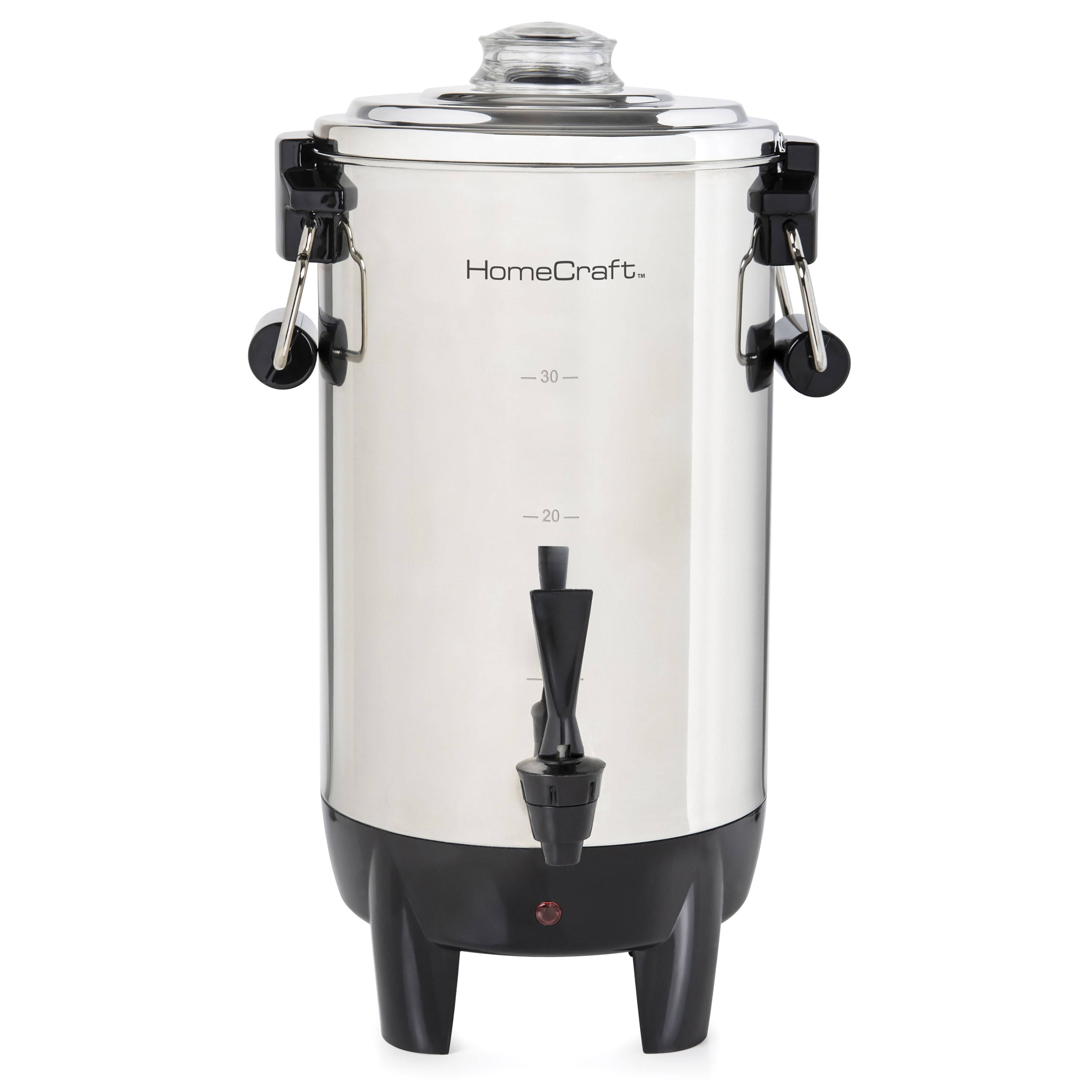 Homecraft Quick-Brewing Automatic 30-Cup Coffee Urn - Stainless Steel