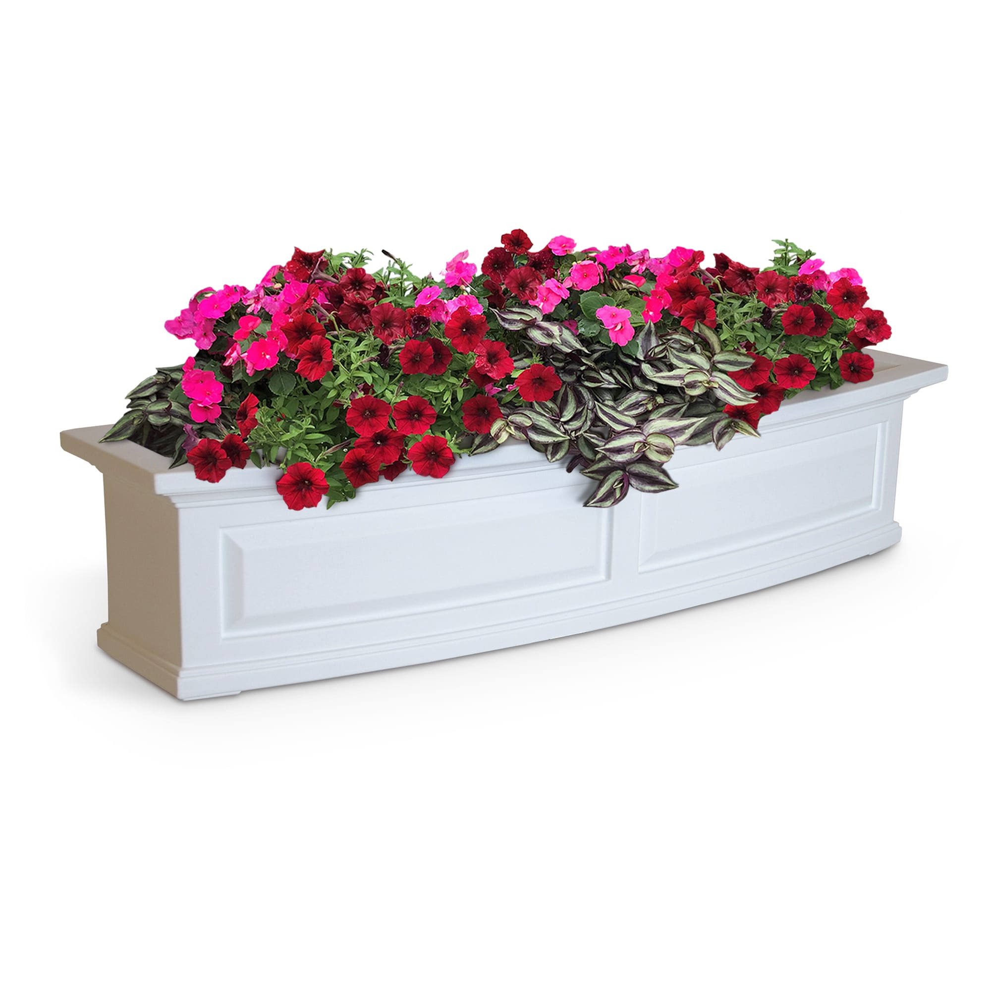 Mayne 4831W Nantucket 4 ft. Window Box - White