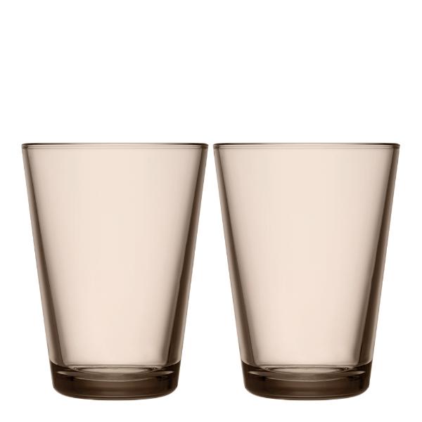 Kartio glass 40 cl 2 stk lin