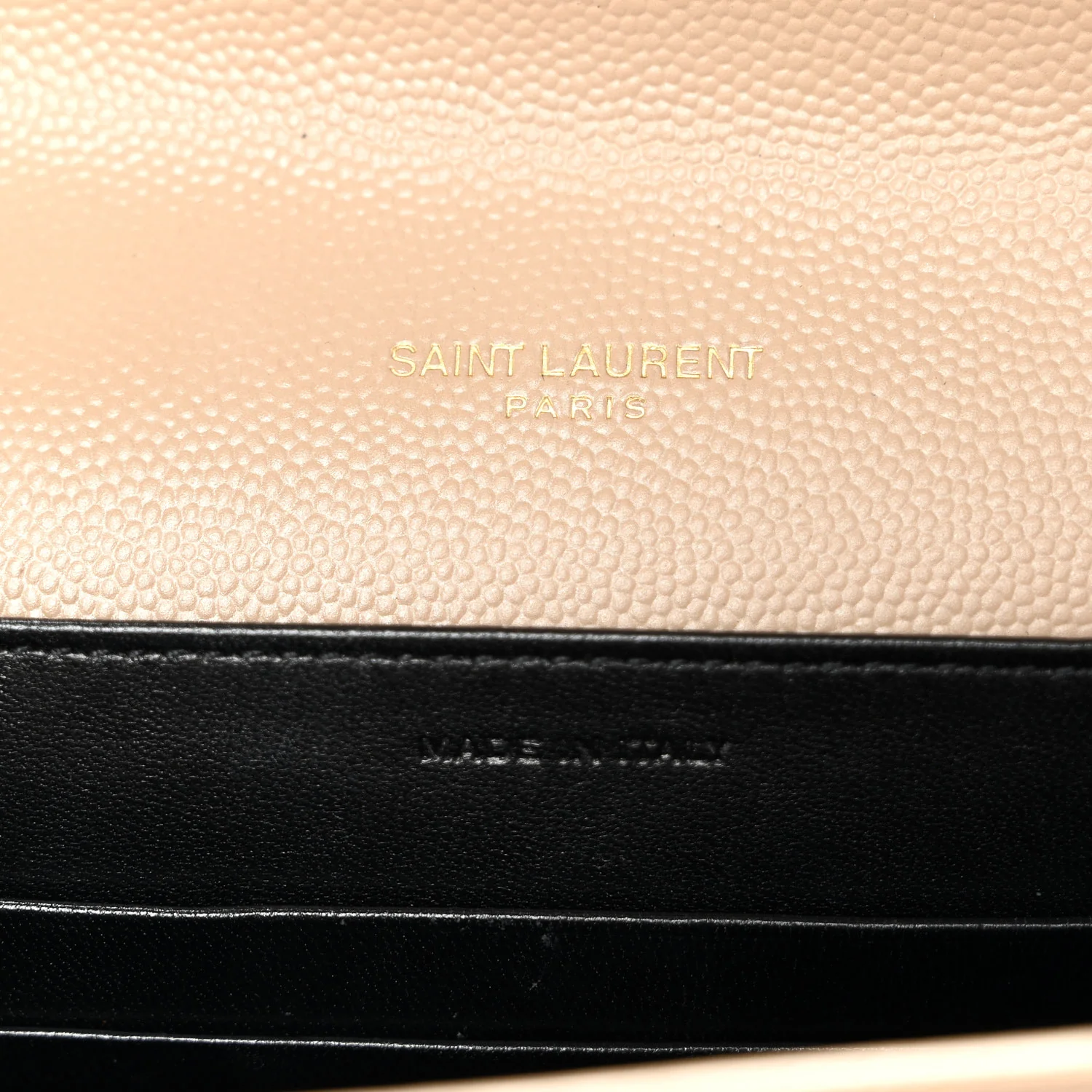 Grain De Poudre Monogram Cassandra Chain Wallet Dark Beige