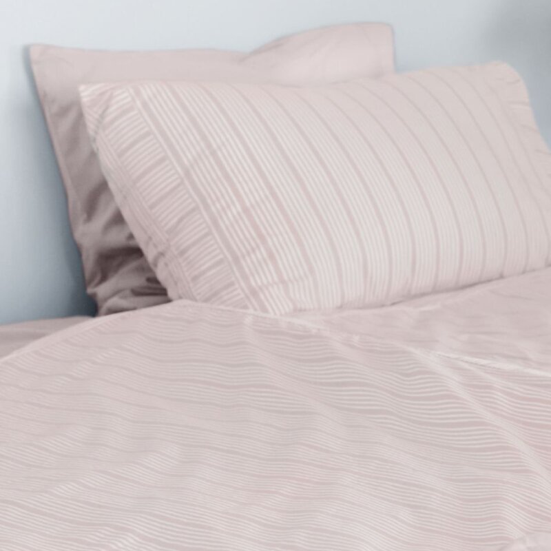 Bedding Collection dynetrekk 140x220+63x60 cm powder rose stripes