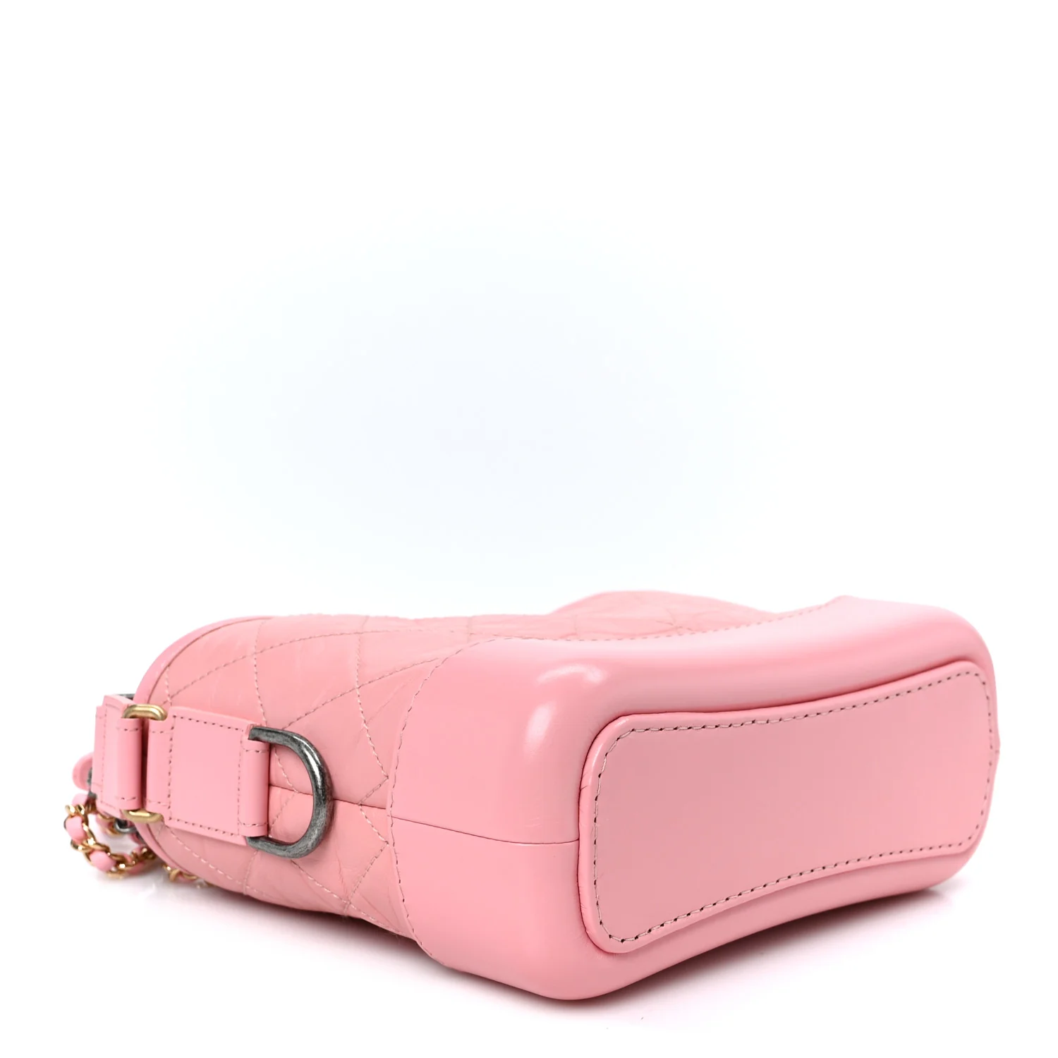 Aged Calfskin Quilted Small Gabrielle Hobo Pink