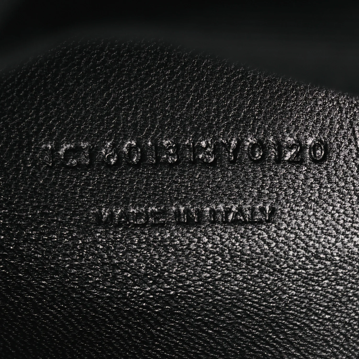 Calfskin Crocodile Embossed West Hollywood Monogram Fold Over Clutch Black