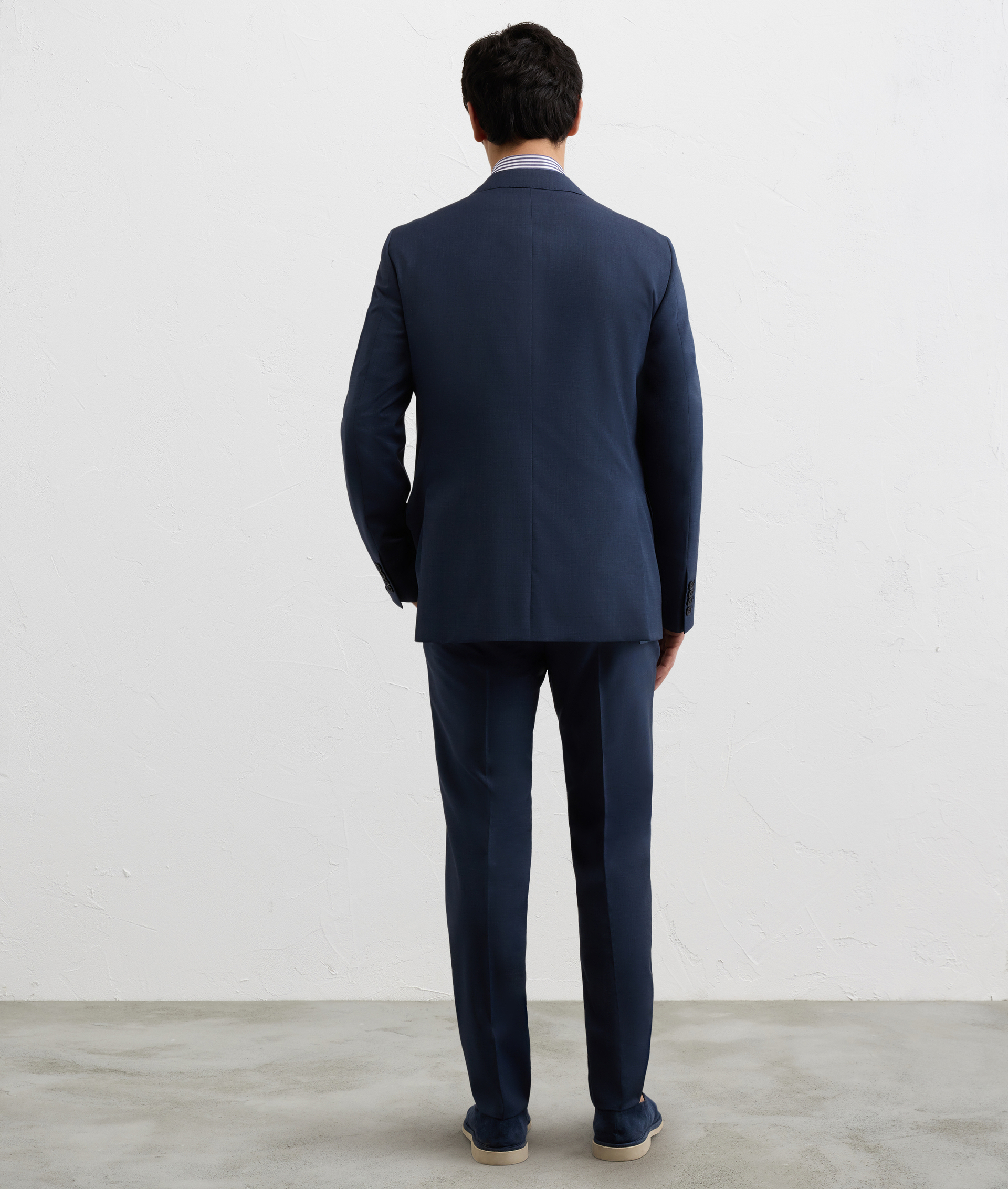 BLUE VIRGIN WOOL VICENZA LINE DRESS