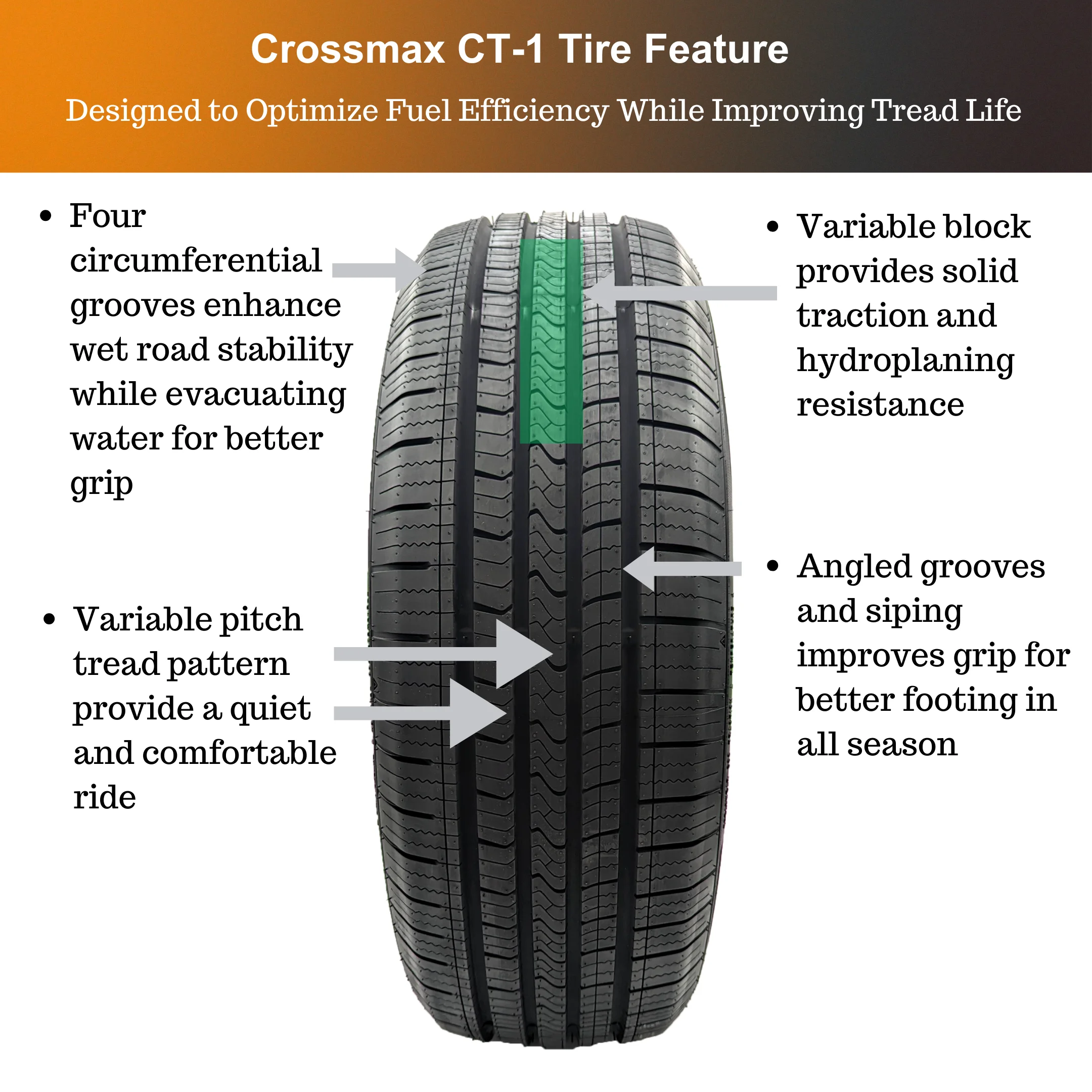 Crossmax 225/50R17 98V XL CT - 1 All - Season Tire