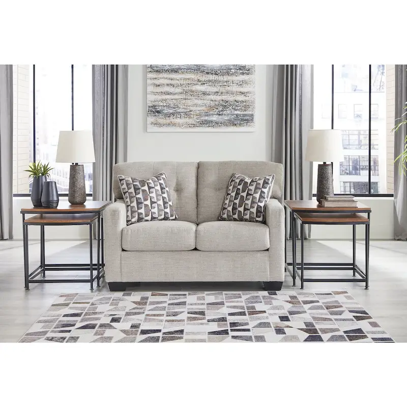 Tufted Loveseat with Polyester Upholstery