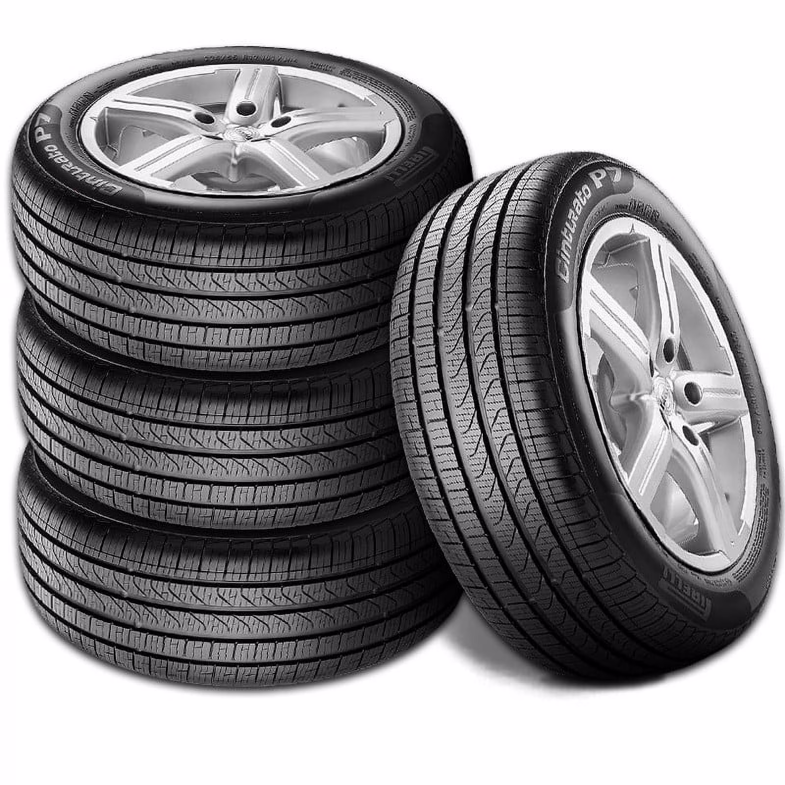 Set of 4 Cinturato P7 All Season 225/45R17 91V Run Flat Performance Tires P2462400 / 225/45/17 / 2254517 Fits: 2017 19 Chevrolet Cruze Diesel, 2021 Toyota Corolla S