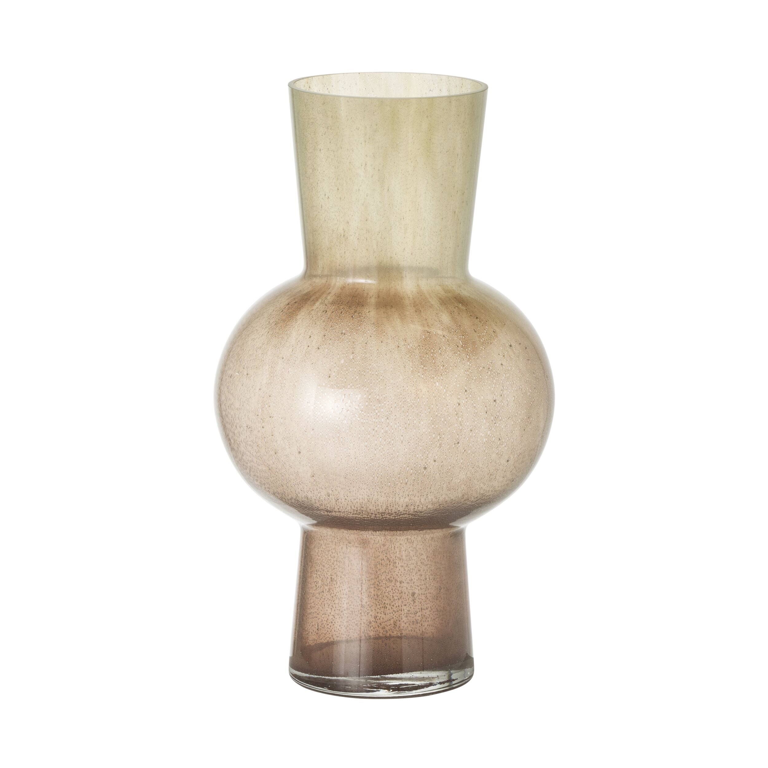 Spindle Ombre Glass Vase Rust Large